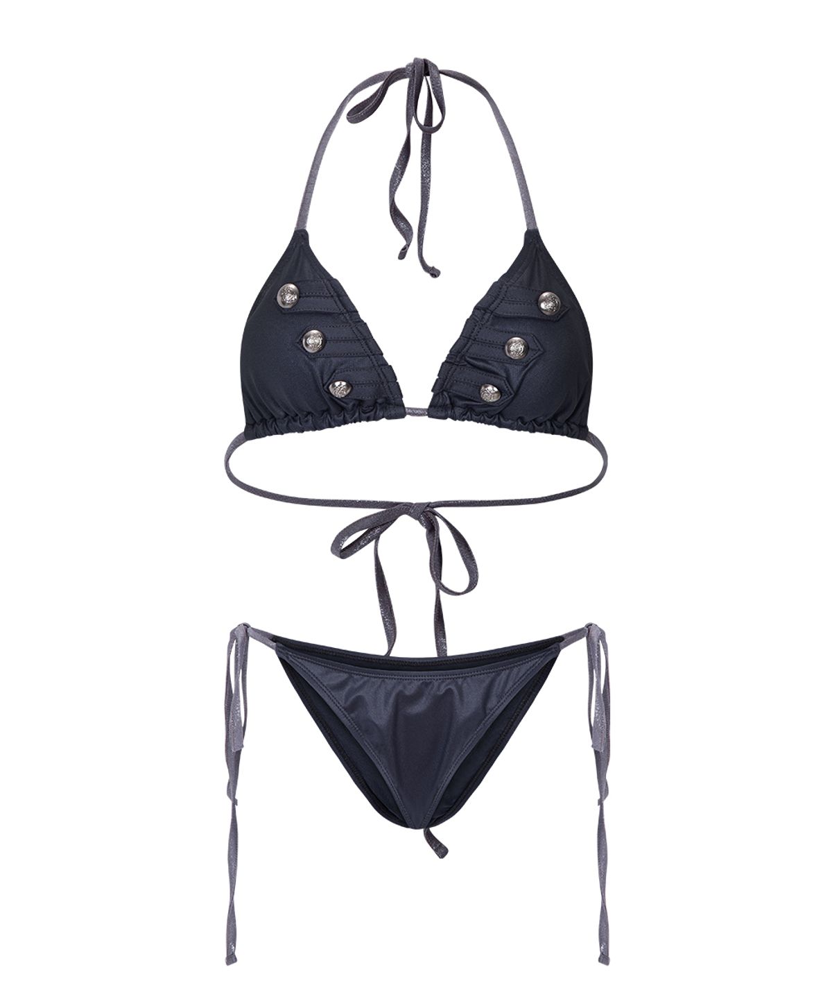 플리즈노팔로우(PLEASENOFOLLOW) Sasha Military Bikini (Charcoal)
