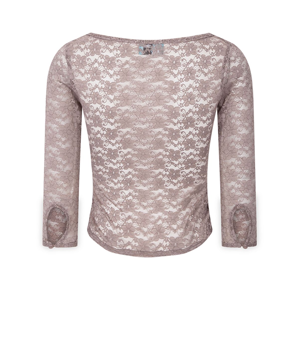 플리즈노팔로우(PLEASENOFOLLOW) Paige Long Sleeve Lace Top (Mocha beige)
