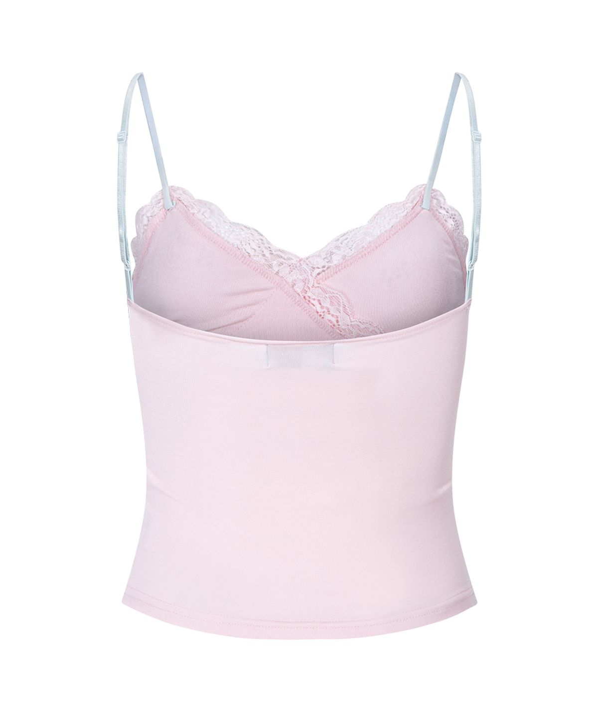 플리즈노팔로우(PLEASENOFOLLOW) Flora Lace Sleeveless Top (Baby Pink)