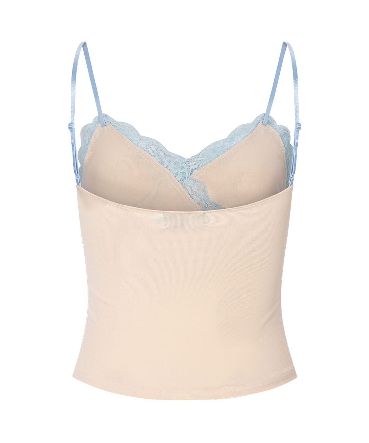 플리즈노팔로우(PLEASENOFOLLOW) Flora Lace Sleeveless Top (Peach)