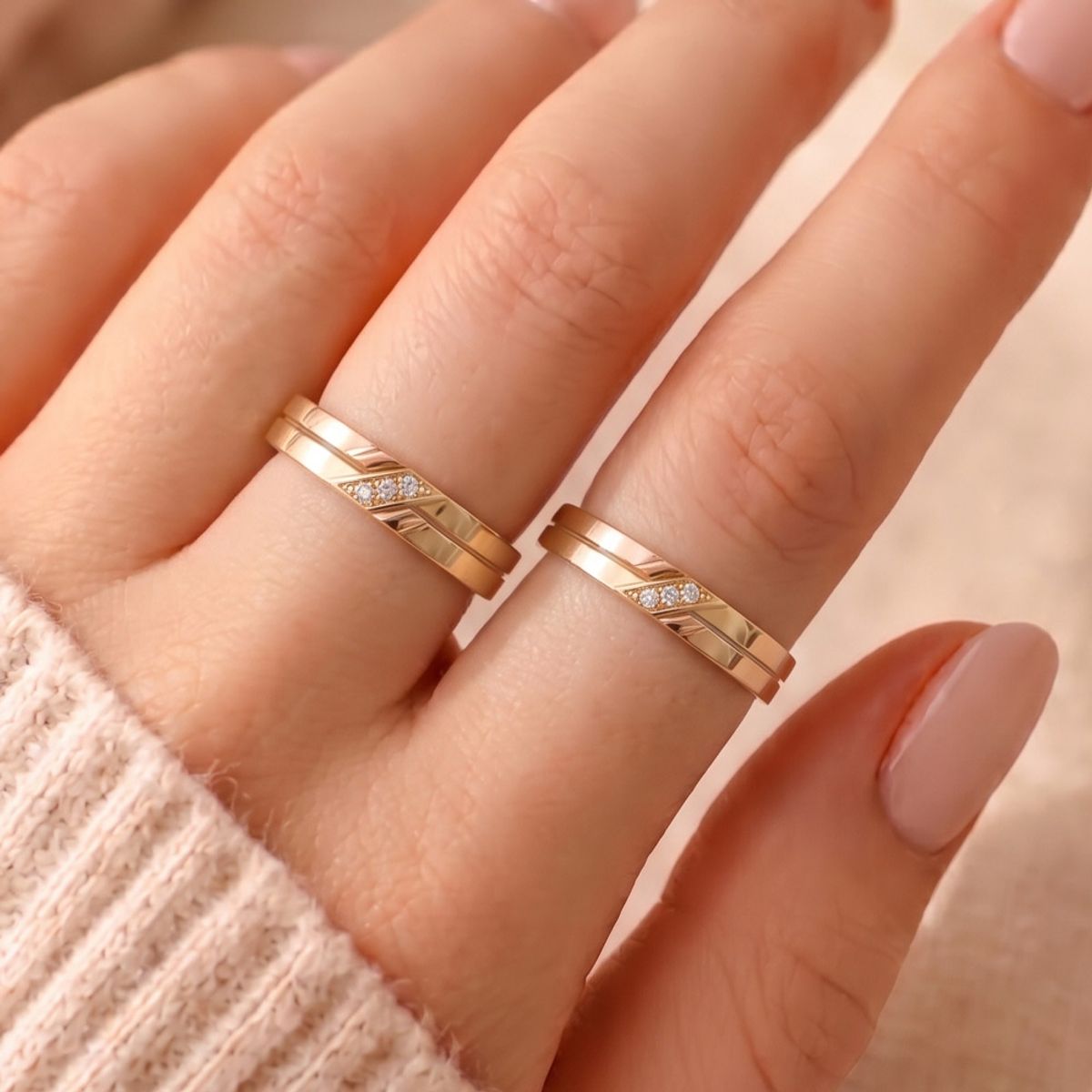 엘렌쥬얼리(HELENE JEWELRY) 실버 Silver 925 칼리아 커플 링 은 반지
