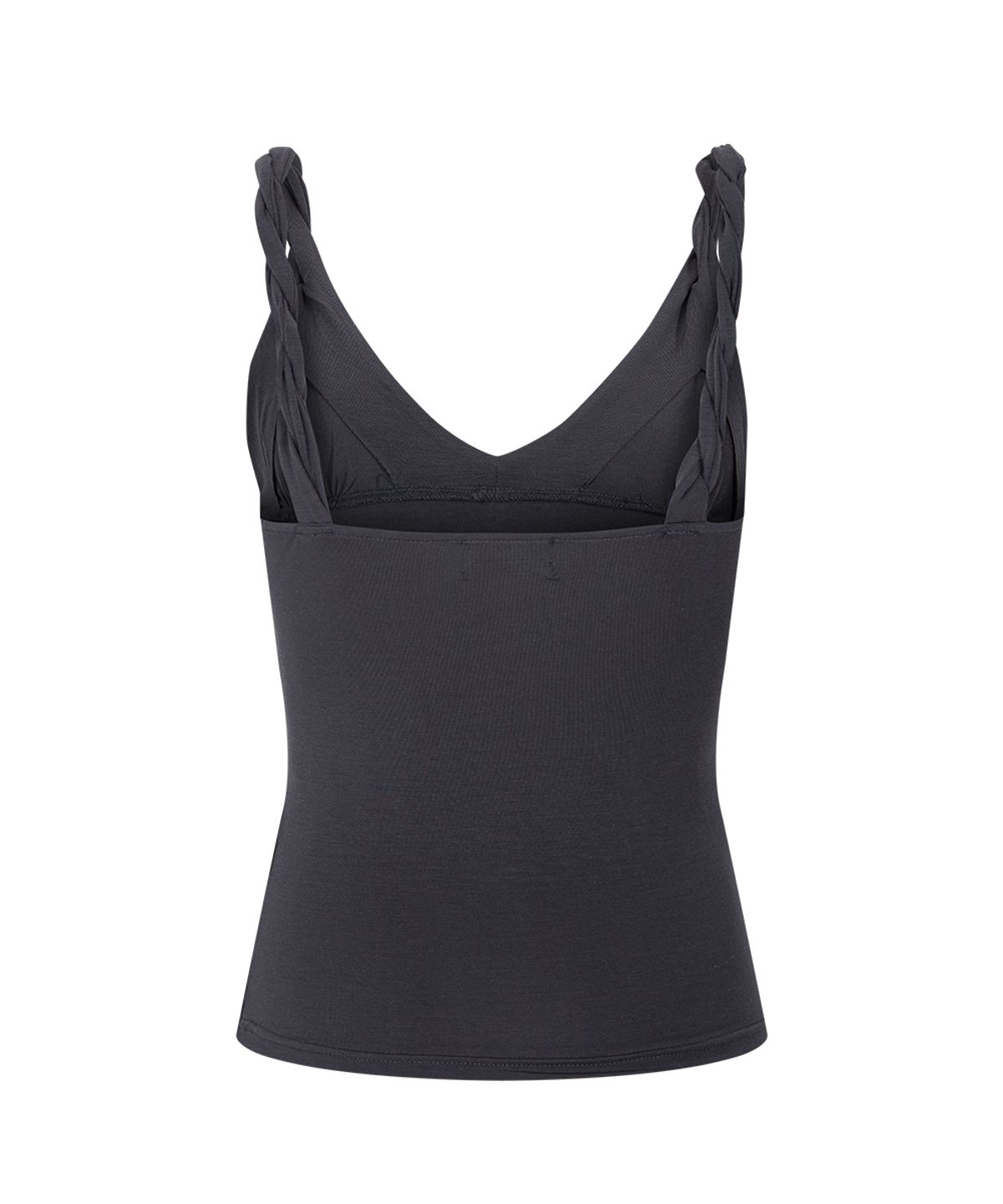 플리즈노팔로우(PLEASENOFOLLOW) Shell Shirring Sleeveless Top (Charcoal)
