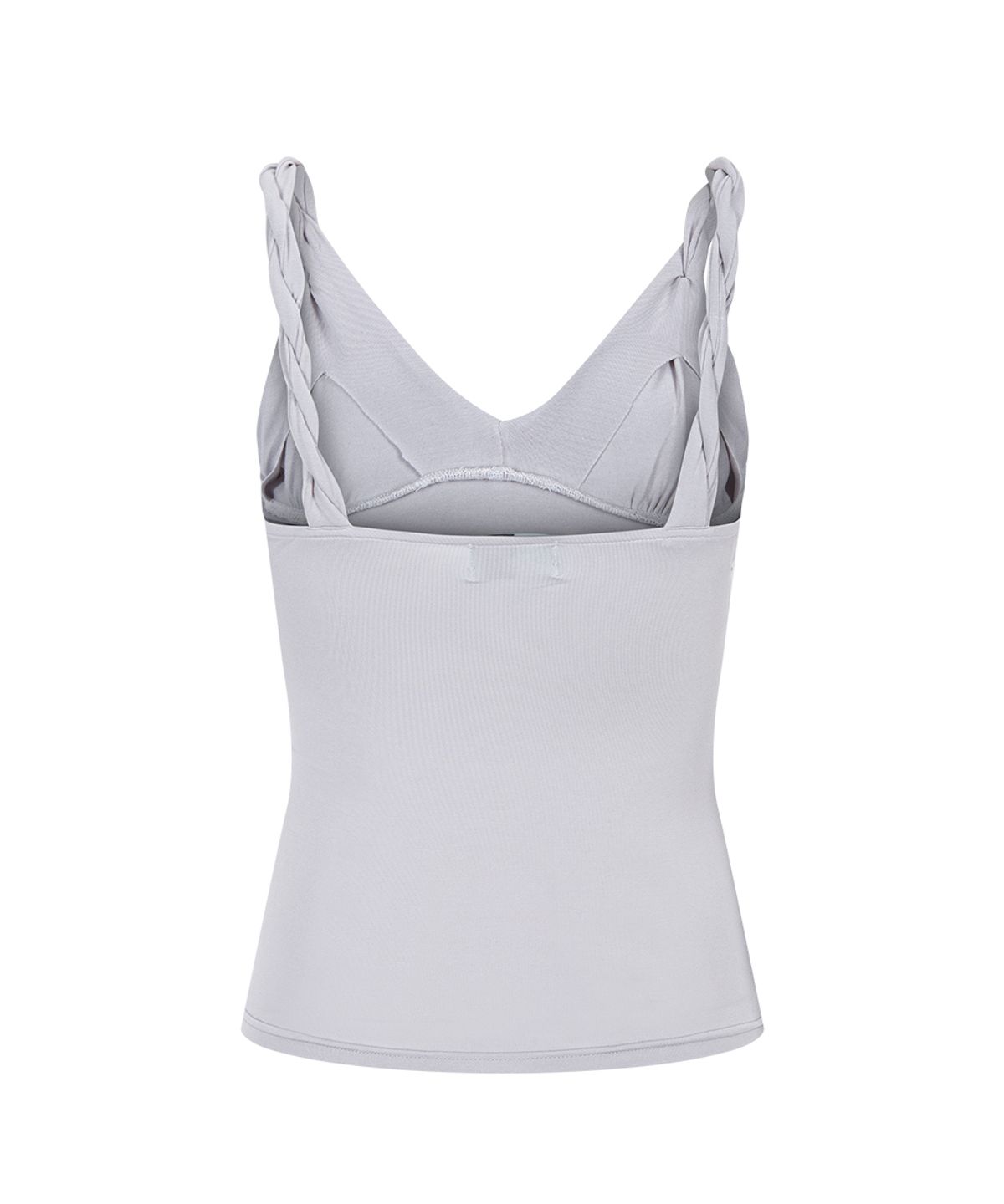 플리즈노팔로우(PLEASENOFOLLOW) Shell Shirring Sleeveless Top (Light Grey)