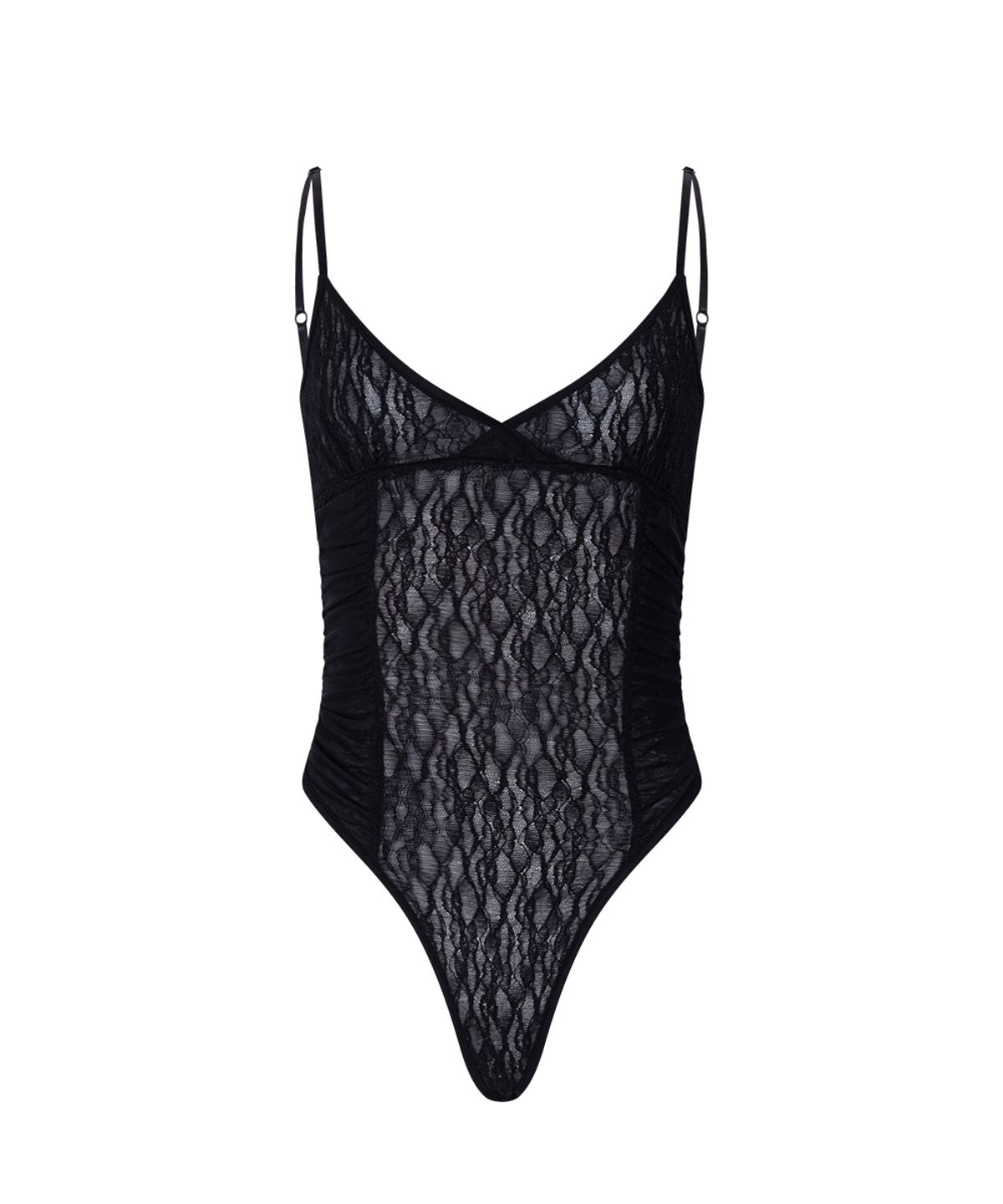 플리즈노팔로우(PLEASENOFOLLOW) Arin Lace Bodysuit (Black)