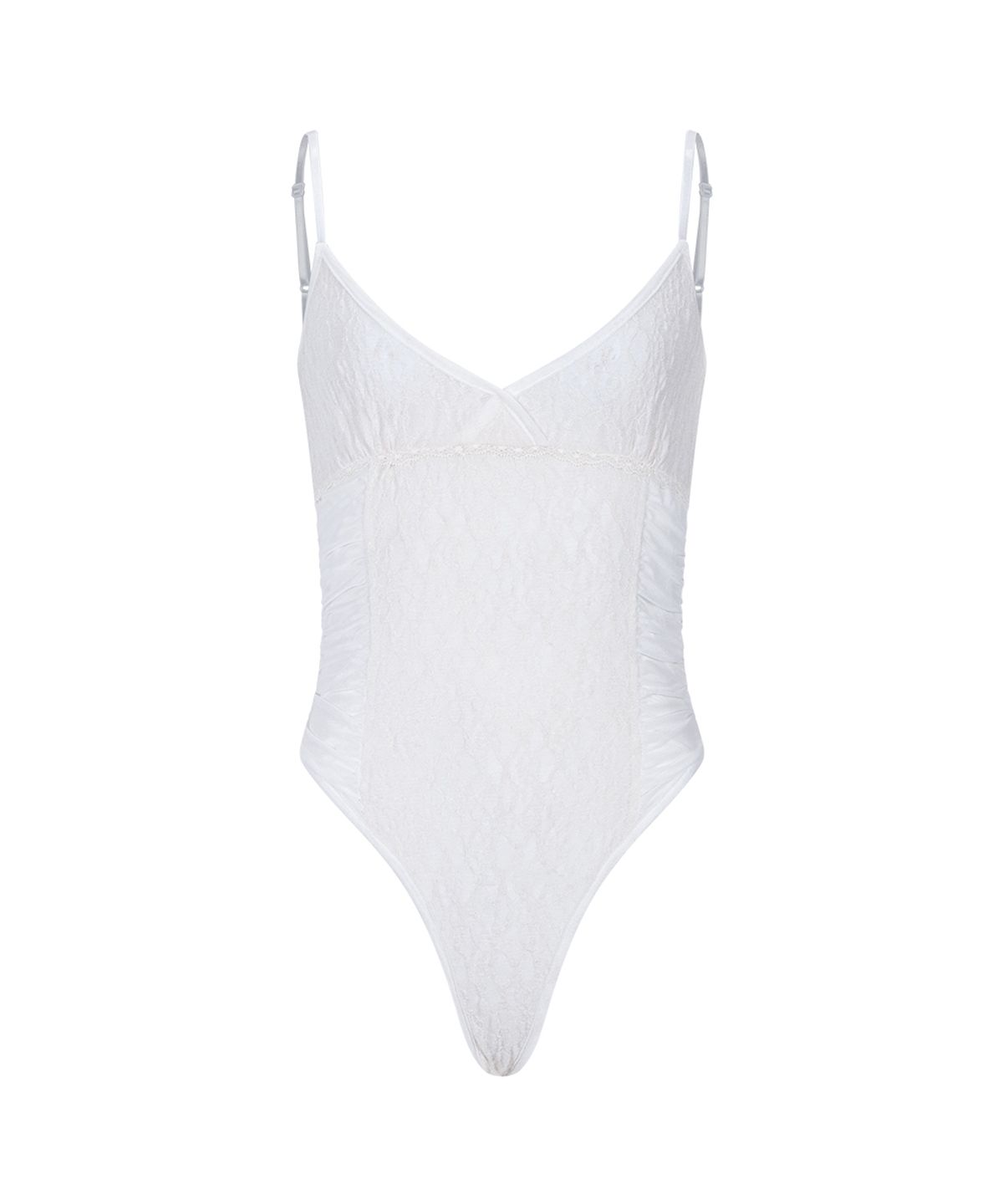 플리즈노팔로우(PLEASENOFOLLOW) Arin Lace Bodysuit (Ivory)