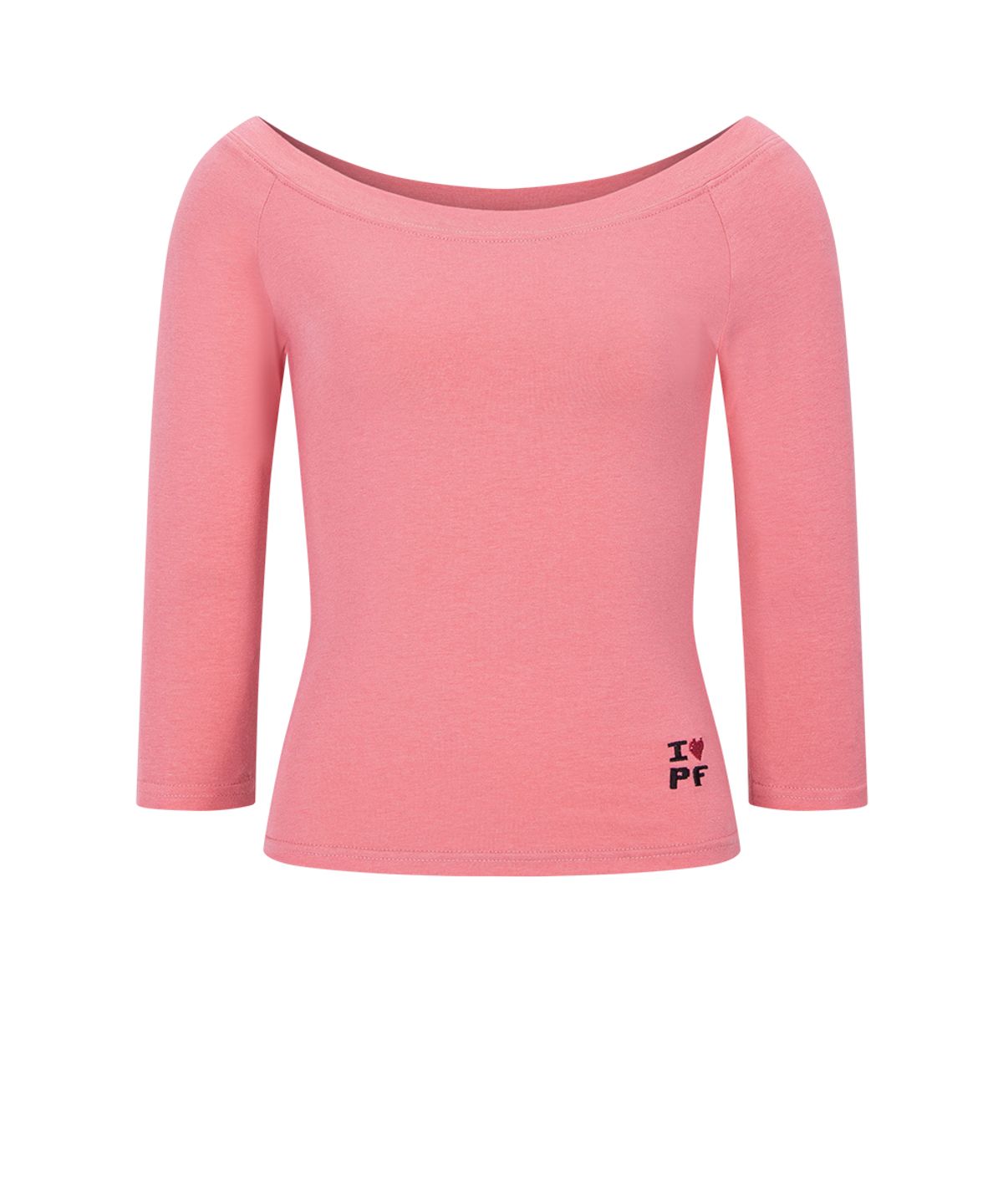 플리즈노팔로우(PLEASENOFOLLOW) Zed Off-Shoulder Long Sleeve Top (Candy Pink)