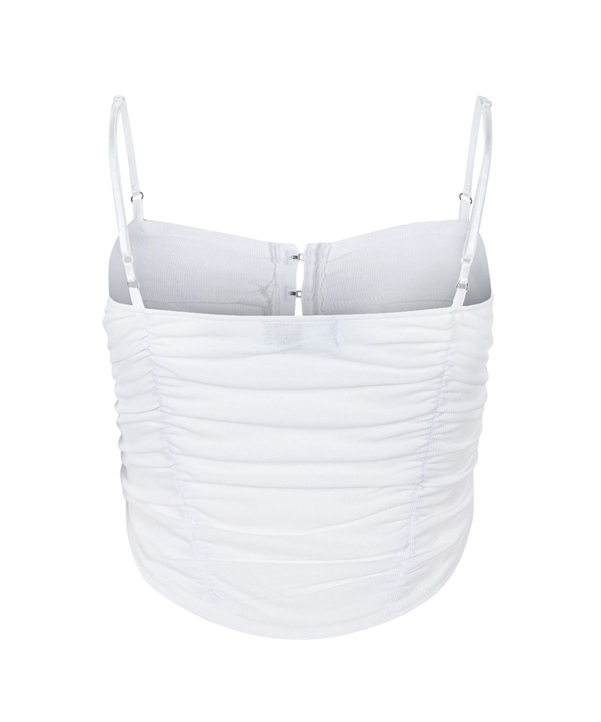 플리즈노팔로우(PLEASENOFOLLOW) Lilian Shirring Sleeveless Top (Ivory)