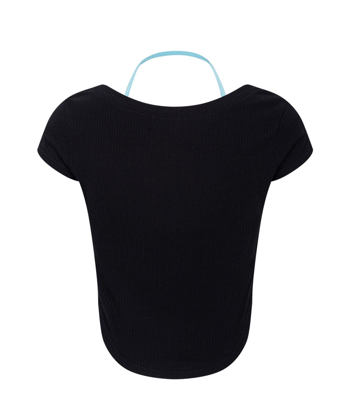 플리즈노팔로우(PLEASENOFOLLOW) Zeline Layered Short Sleeve Top (Black)