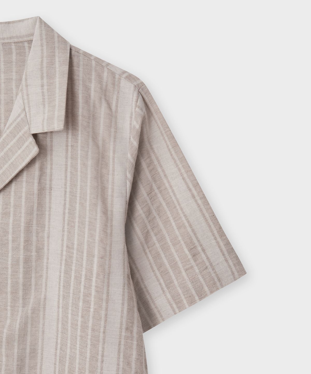 더 릴(THE LILLE) Beach Open Collar Shirt_Brown