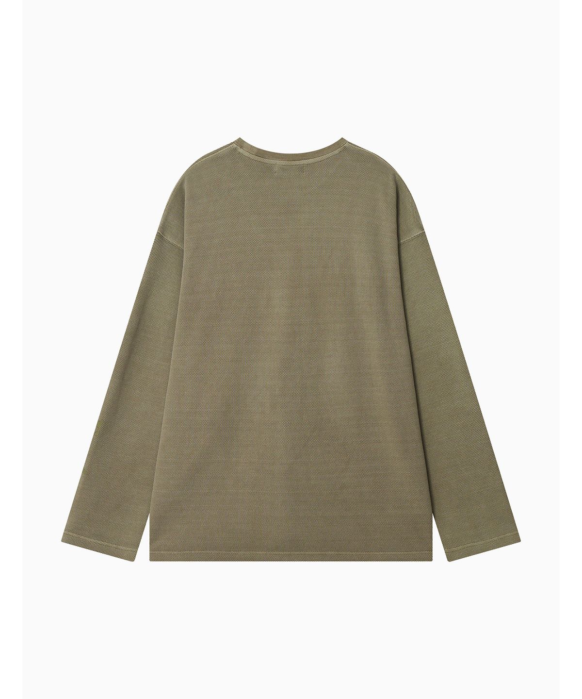 이우트(EEUT) PIGMENT DYED PK LONG SLEEVE / LIGHT KHAKI