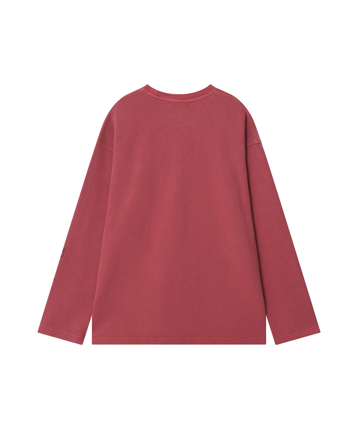 이우트(EEUT) PIGMENT DYED PK LONG SLEEVE / RED