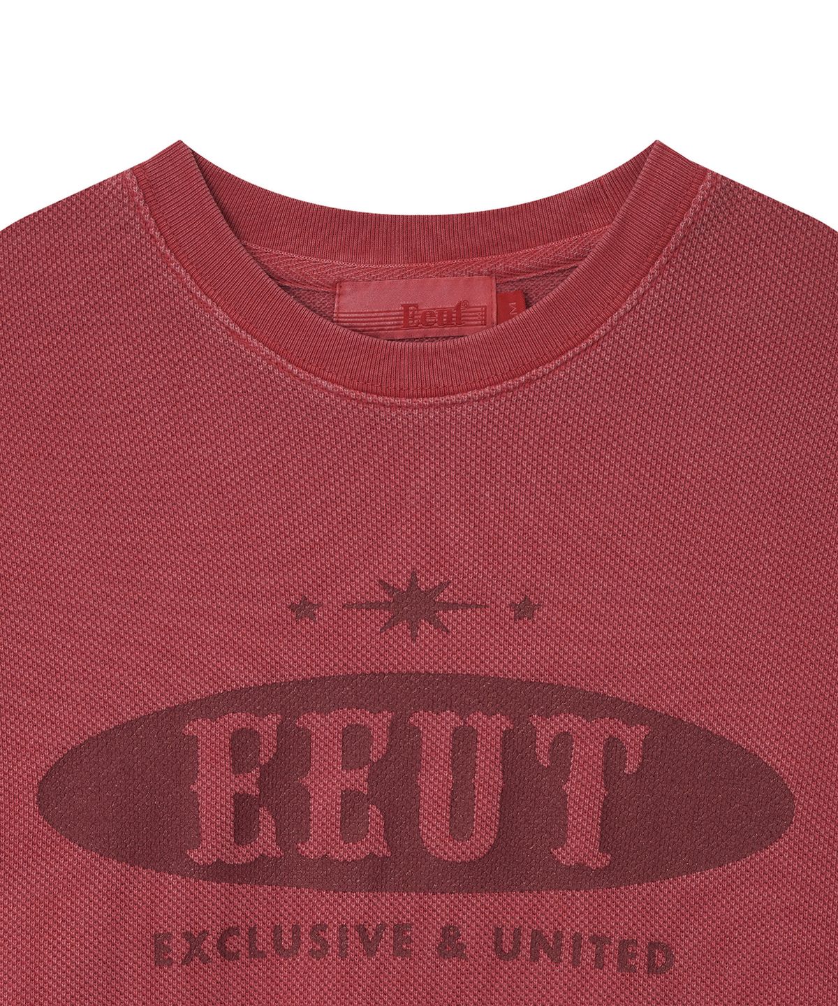 이우트(EEUT) PIGMENT DYED PK LONG SLEEVE / RED
