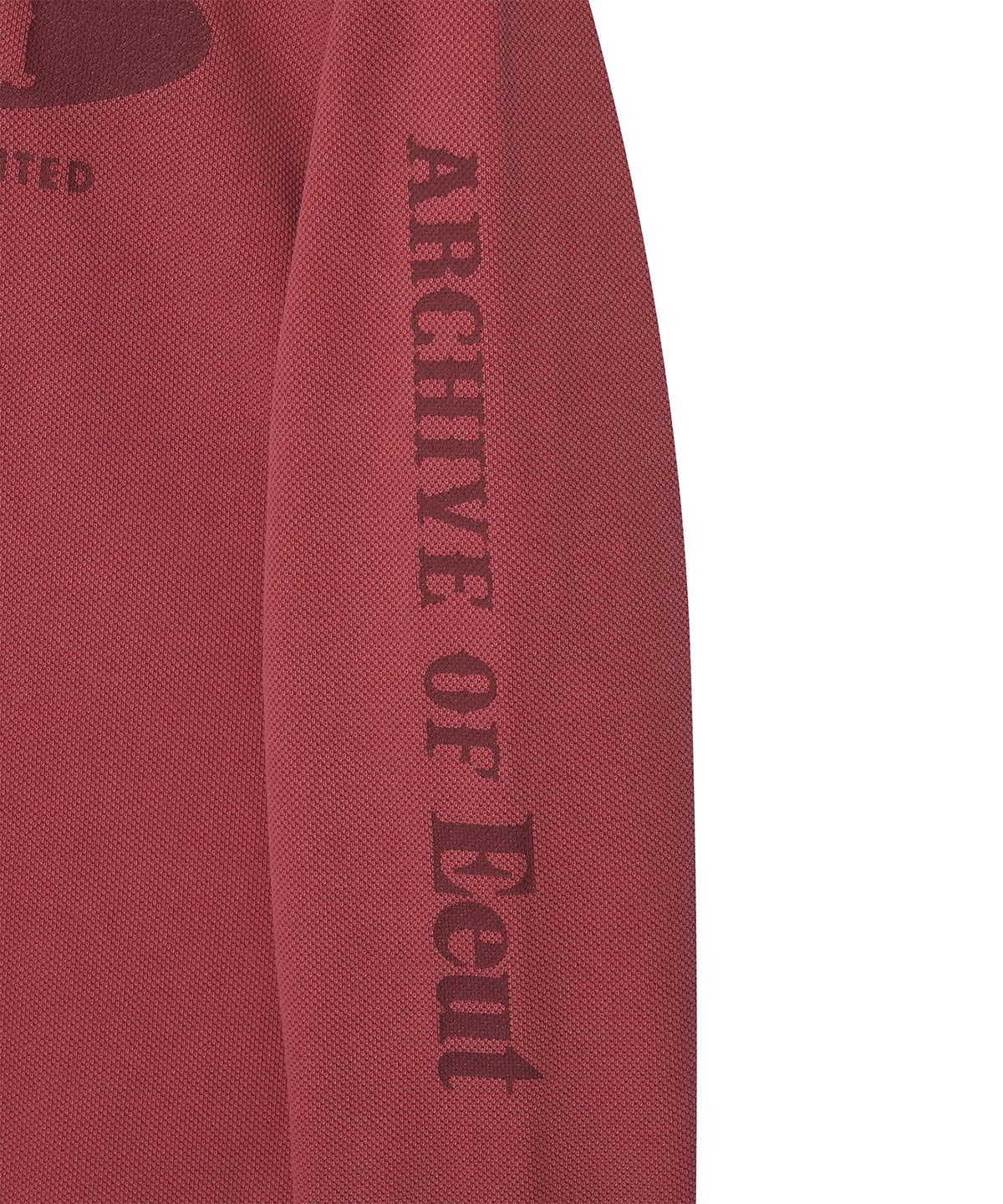 이우트(EEUT) PIGMENT DYED PK LONG SLEEVE / RED