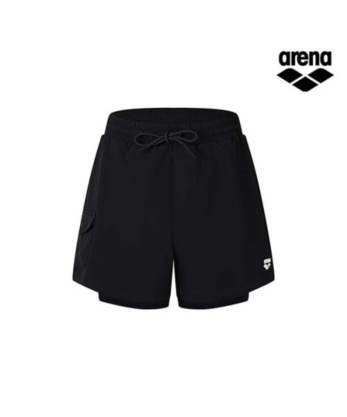 아레나(ARENA) 그래픽데이 여성 레저 2부 쇼츠 A6BL1QW24BLK