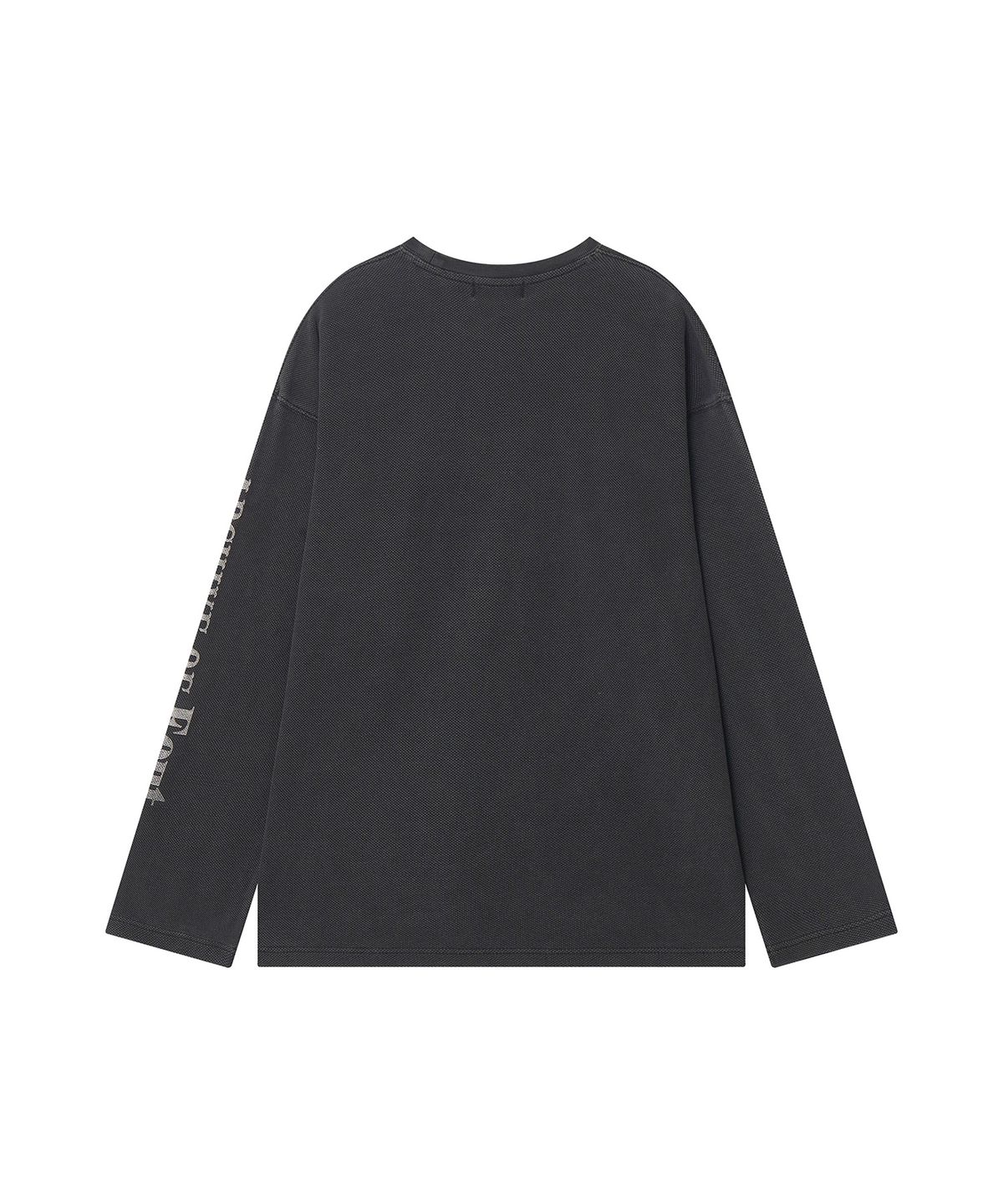 이우트(EEUT) PIGMENT DYED PK LONG SLEEVE / CHARCOAL