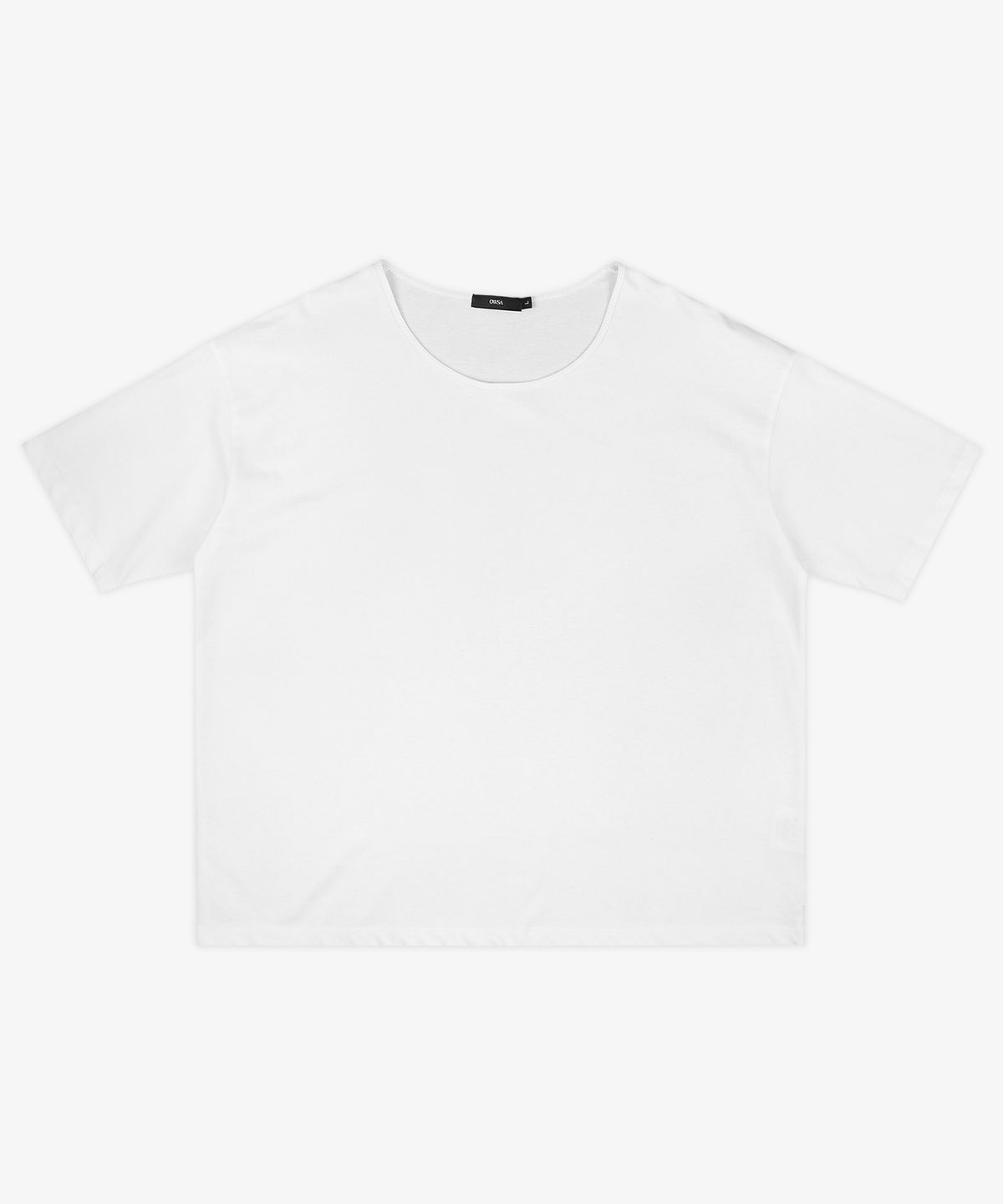 오우사(OWSA) 소프트 U넥 무지 반팔 티셔츠 2color