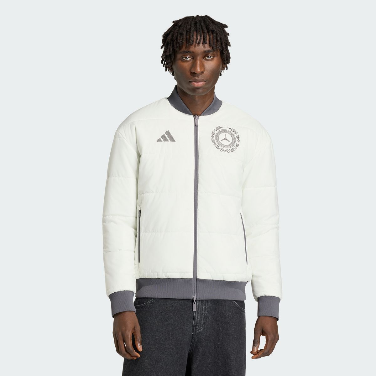아디다스(ADIDAS) 메르세데스 - AMG F1 팀 실버 애로우 아이콘 남성 재킷 KR3572