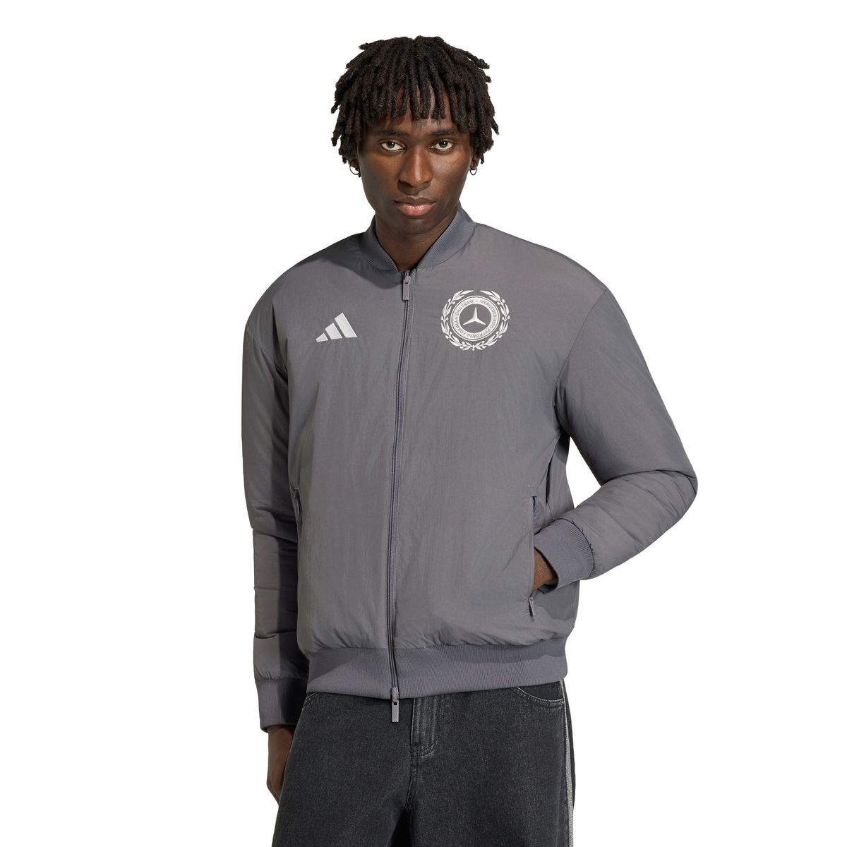 아디다스(ADIDAS) 메르세데스 - AMG F1 팀 실버 애로우 아이콘 남성 재킷 KR3572
