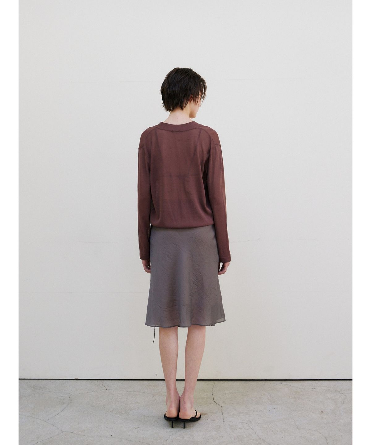 닌닛(NINNIT) Summer sheer cardigan (BROWN)