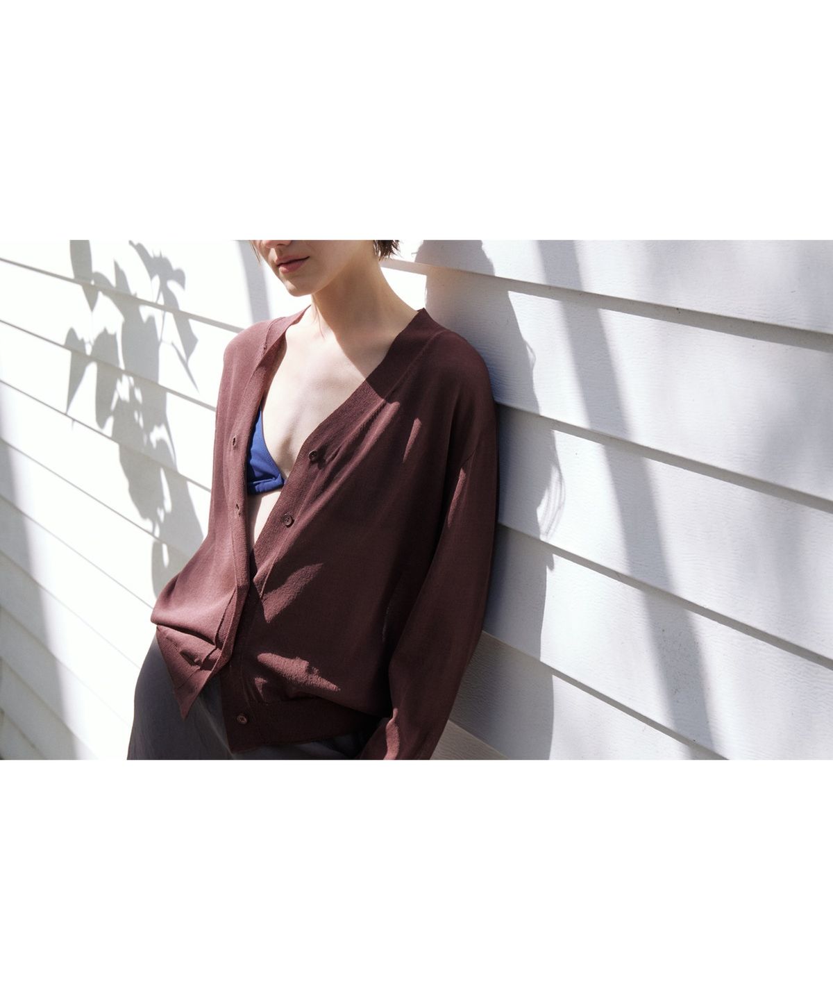 닌닛(NINNIT) Summer sheer cardigan (BROWN)
