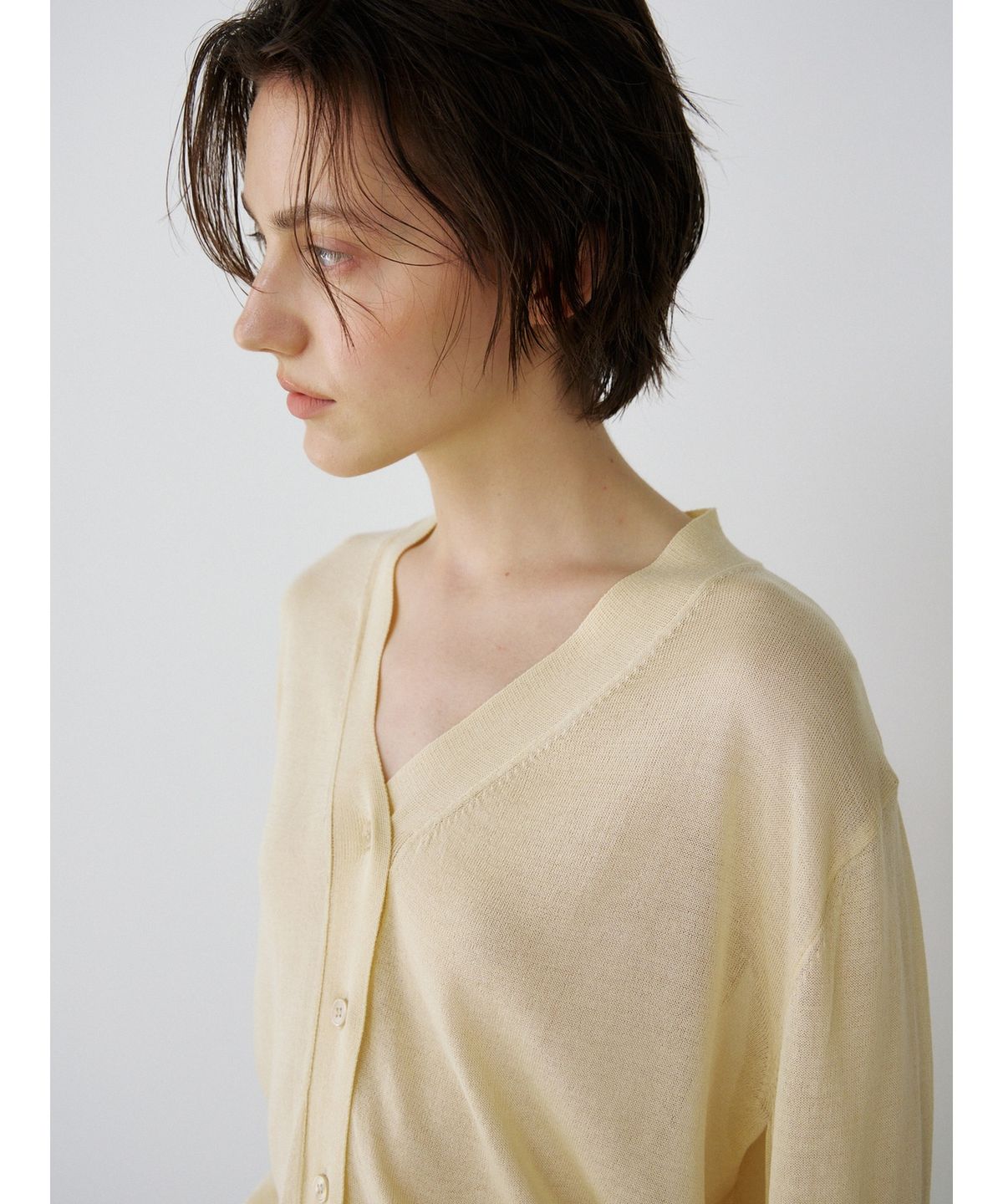 닌닛(NINNIT) Summer sheer cardigan (YELLOW)