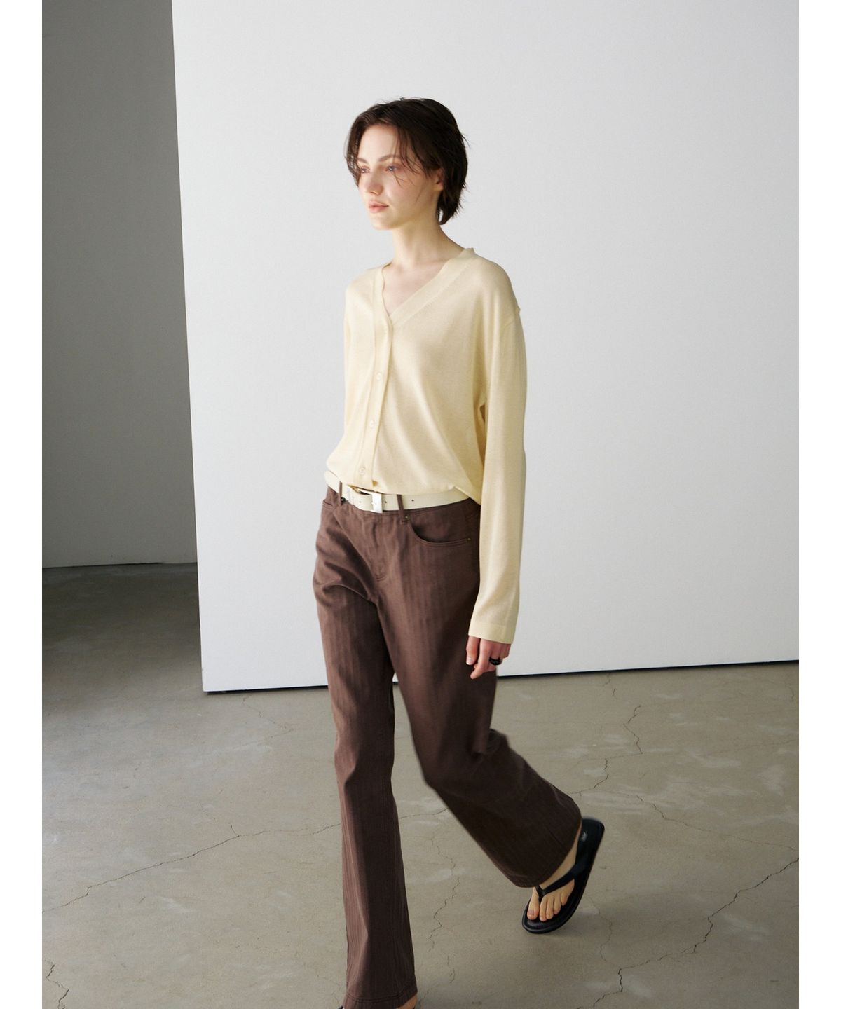 닌닛(NINNIT) Summer sheer cardigan (YELLOW)