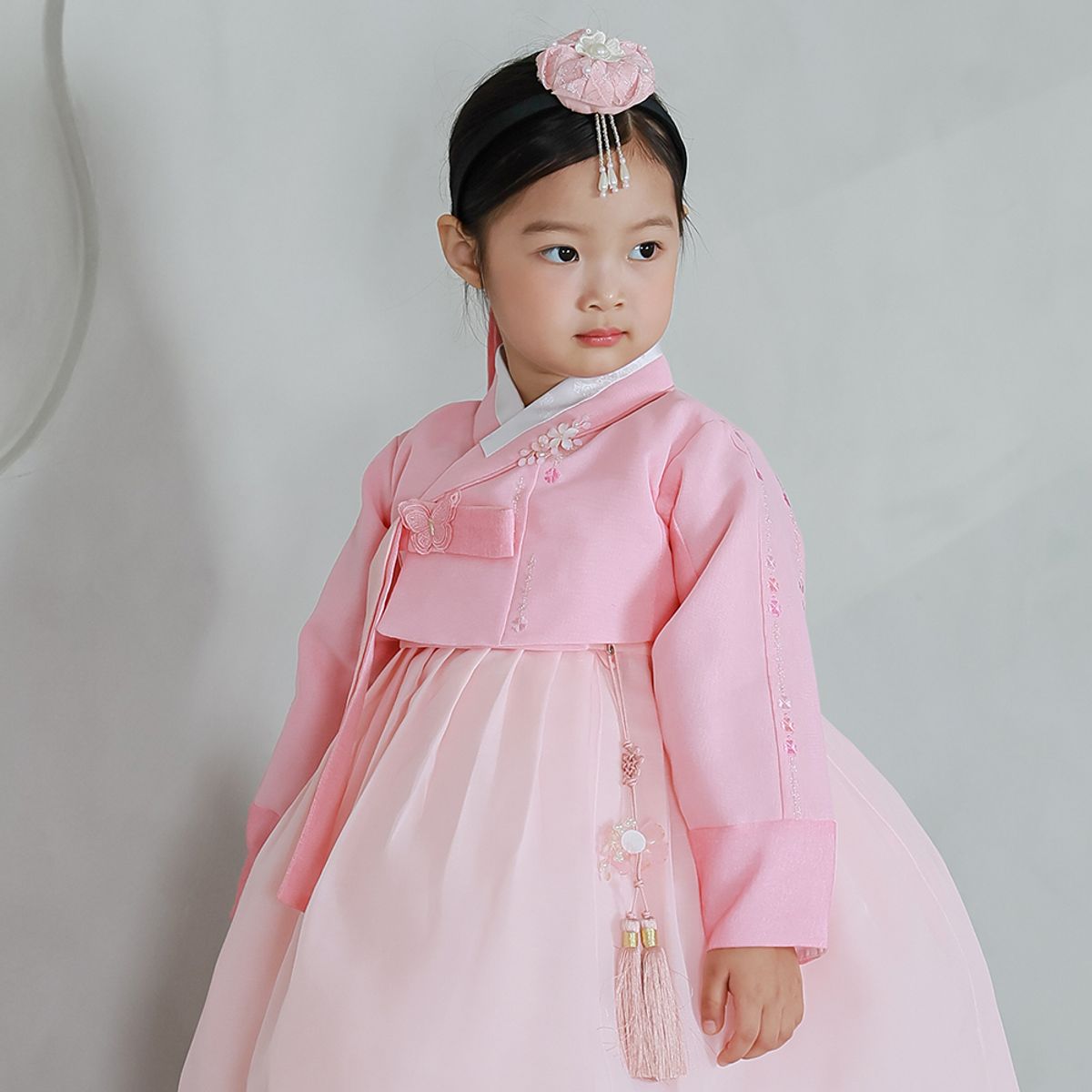 하랑한복(HARANG HANBOK) 꽃비랑 여아용 아동 한복 세트