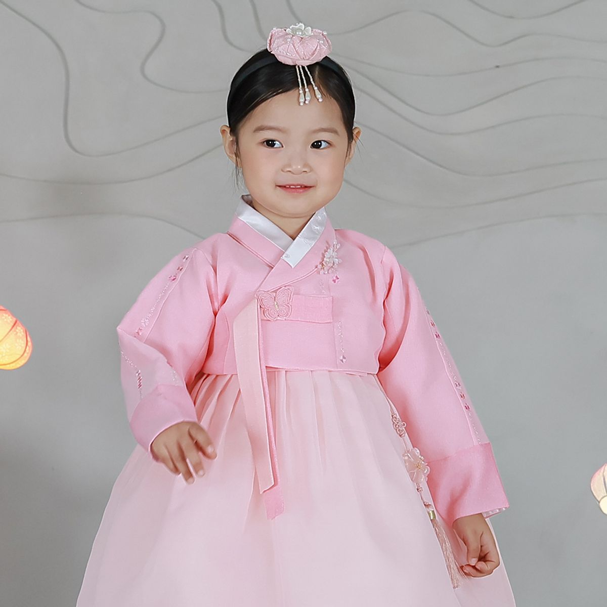 하랑한복(HARANG HANBOK) 꽃비랑 여아용 아동 한복 세트