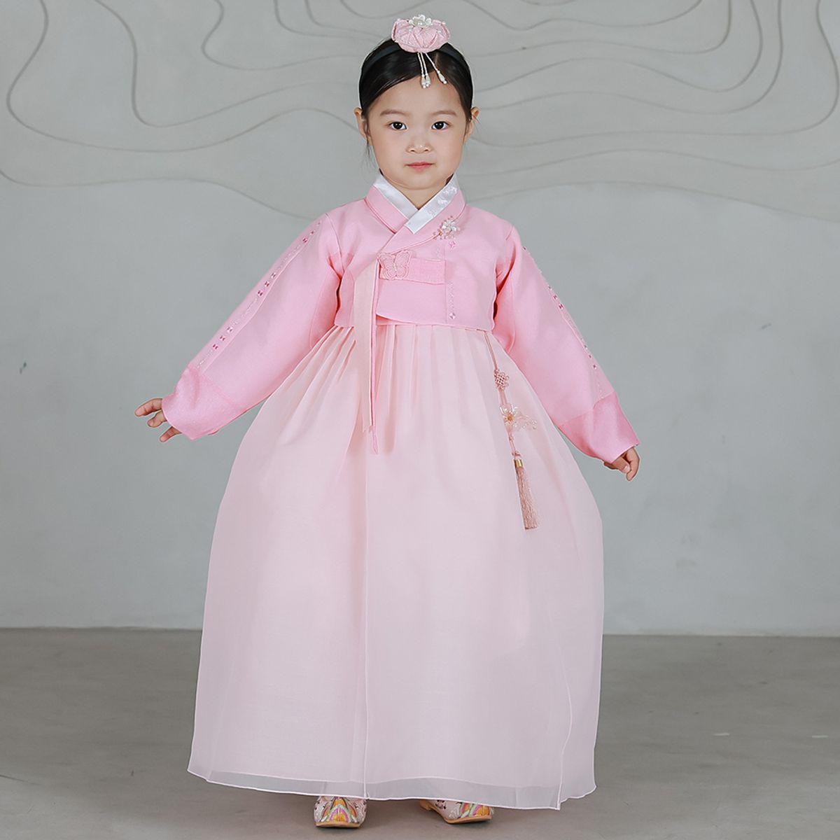 하랑한복(HARANG HANBOK) 꽃비랑 여아용 아동 한복 세트