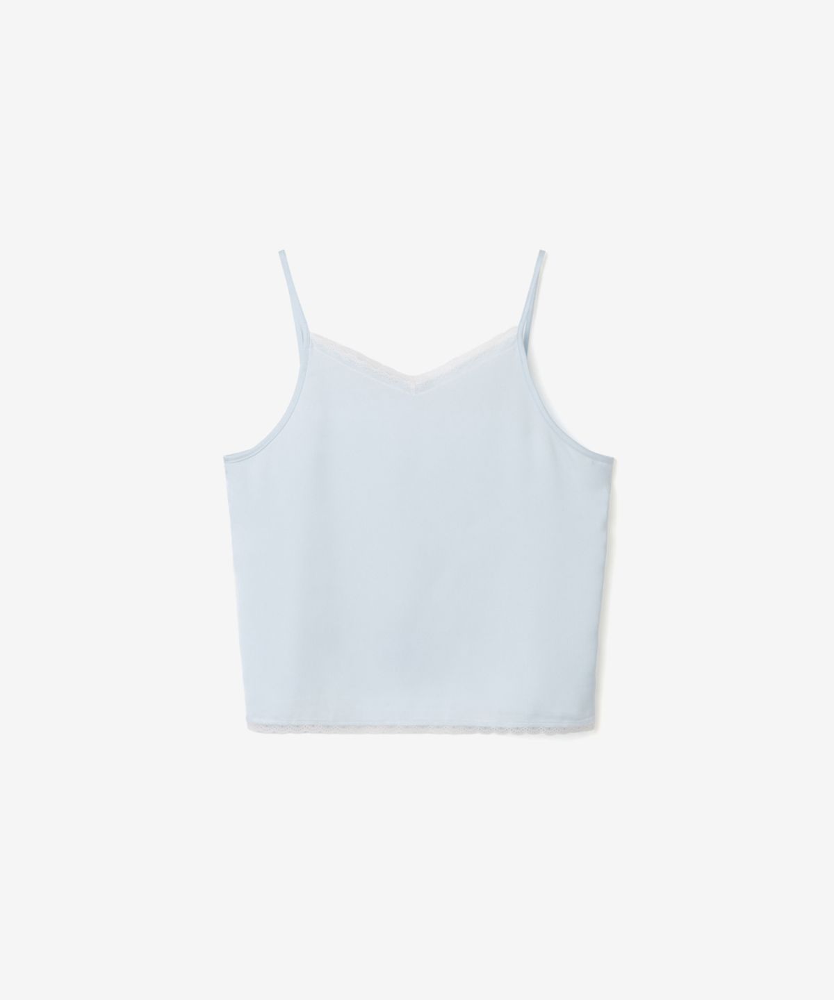 이어닝(YEARNING) LACE SILKY SLEEVELESS, LIGHT BLUE