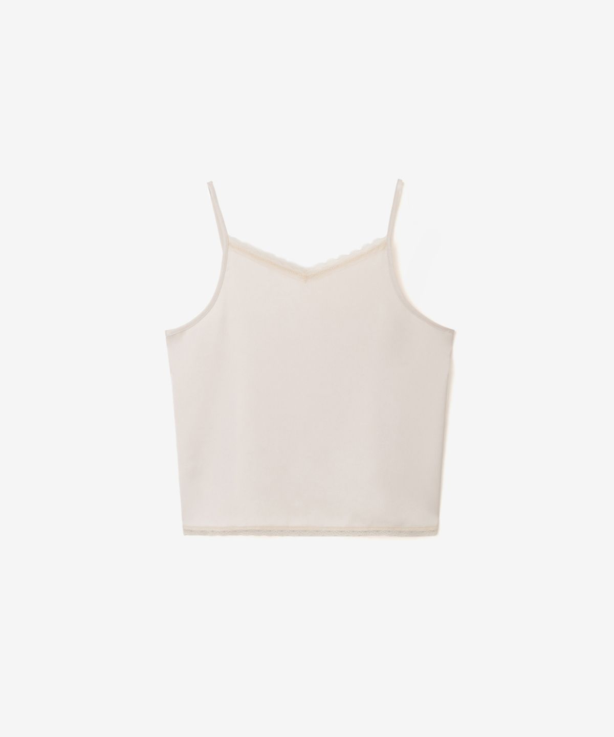 이어닝(YEARNING) LACE SILKY SLEEVELESS, CREAM