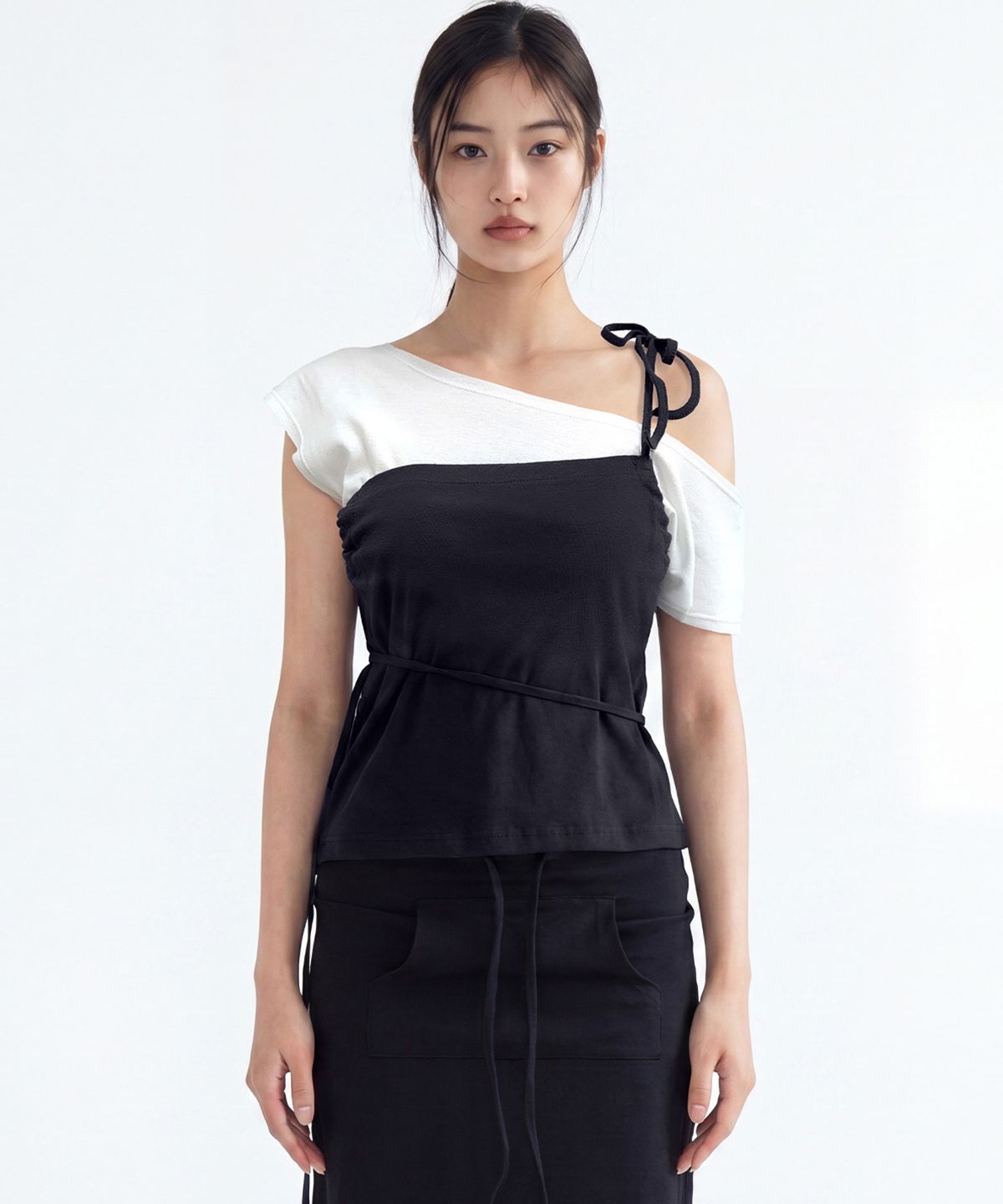 젬젬파라디(GEMGEM PARADIS) 조디 레이어드 탑 BLACK