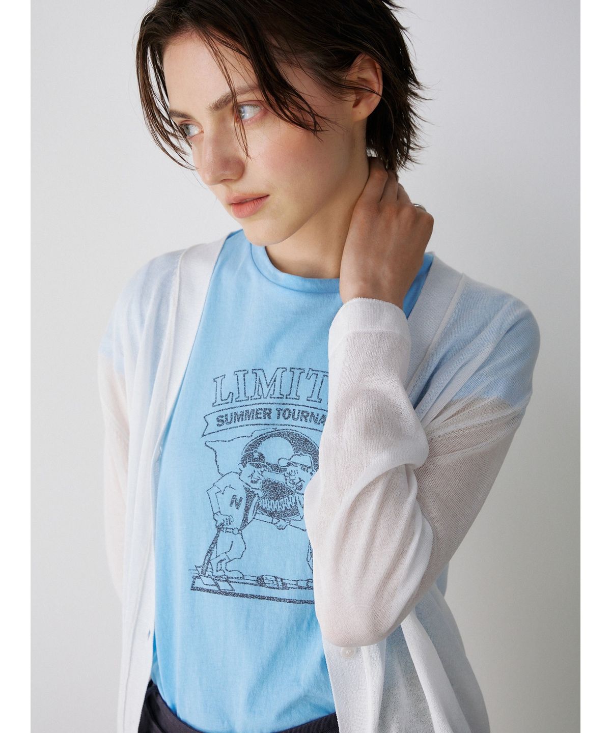 닌닛(NINNIT) Summer sheer cardigan (WHITE)