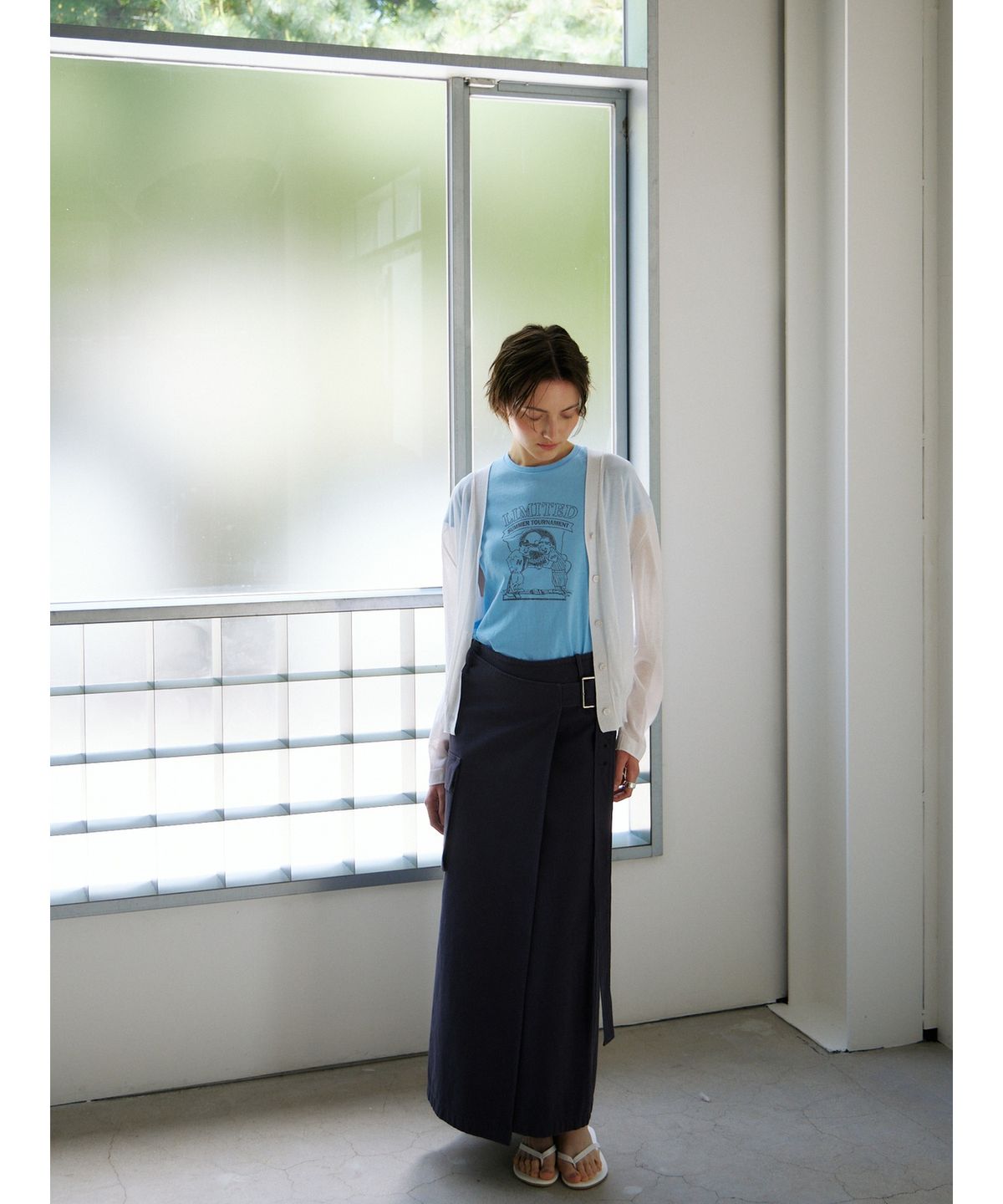 닌닛(NINNIT) Summer sheer cardigan (WHITE)