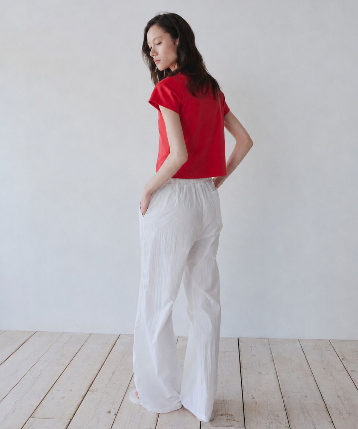 이어닝(YEARNING) EASY STRING COTTON PANTS, WHITE