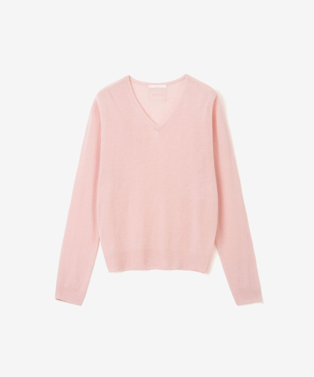 이어닝(YEARNING) LIGHT LINEN V-NECK SUMMER KNIT, POWDER PINK