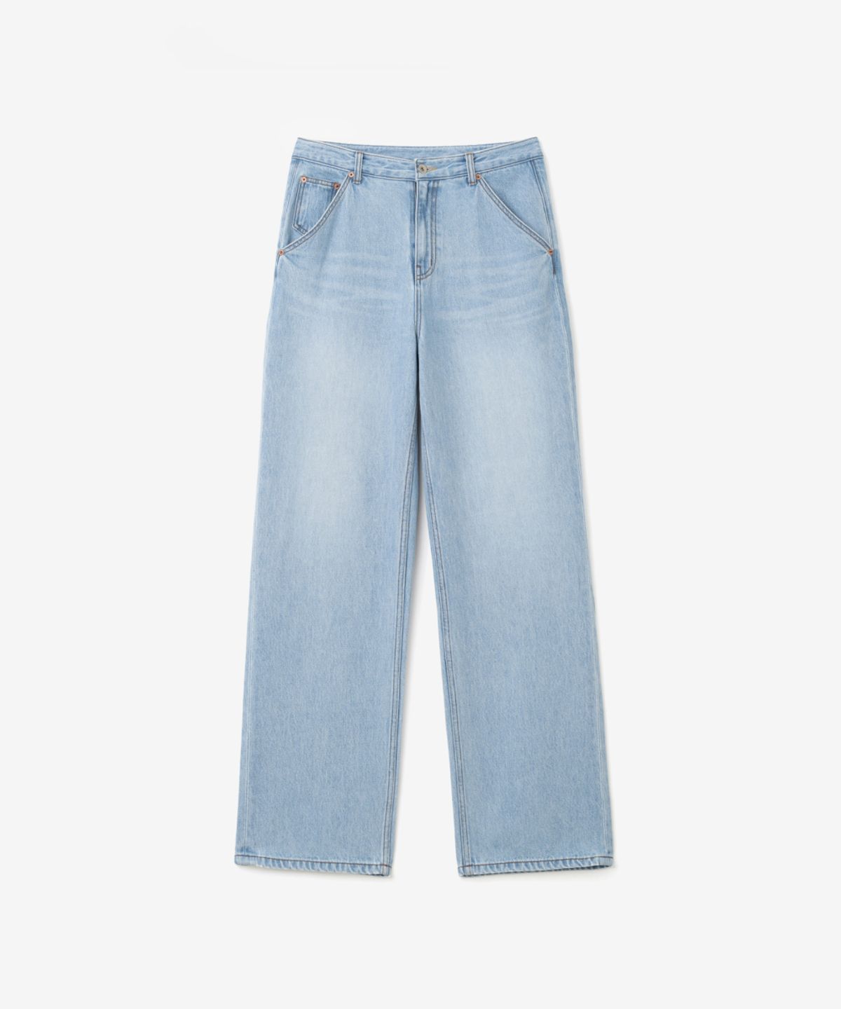 이어닝(YEARNING) CINCH BACK DENIM PANTS, LIGHT BLUE