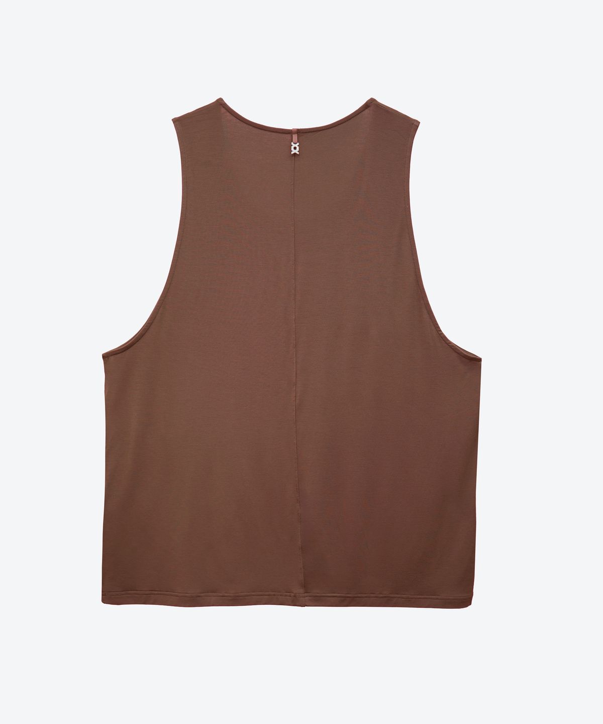 언티지(UNTAGE) 와이드 숄더 실키 민소매 티셔츠[Brown(UNISEX)]_UTT-ST74