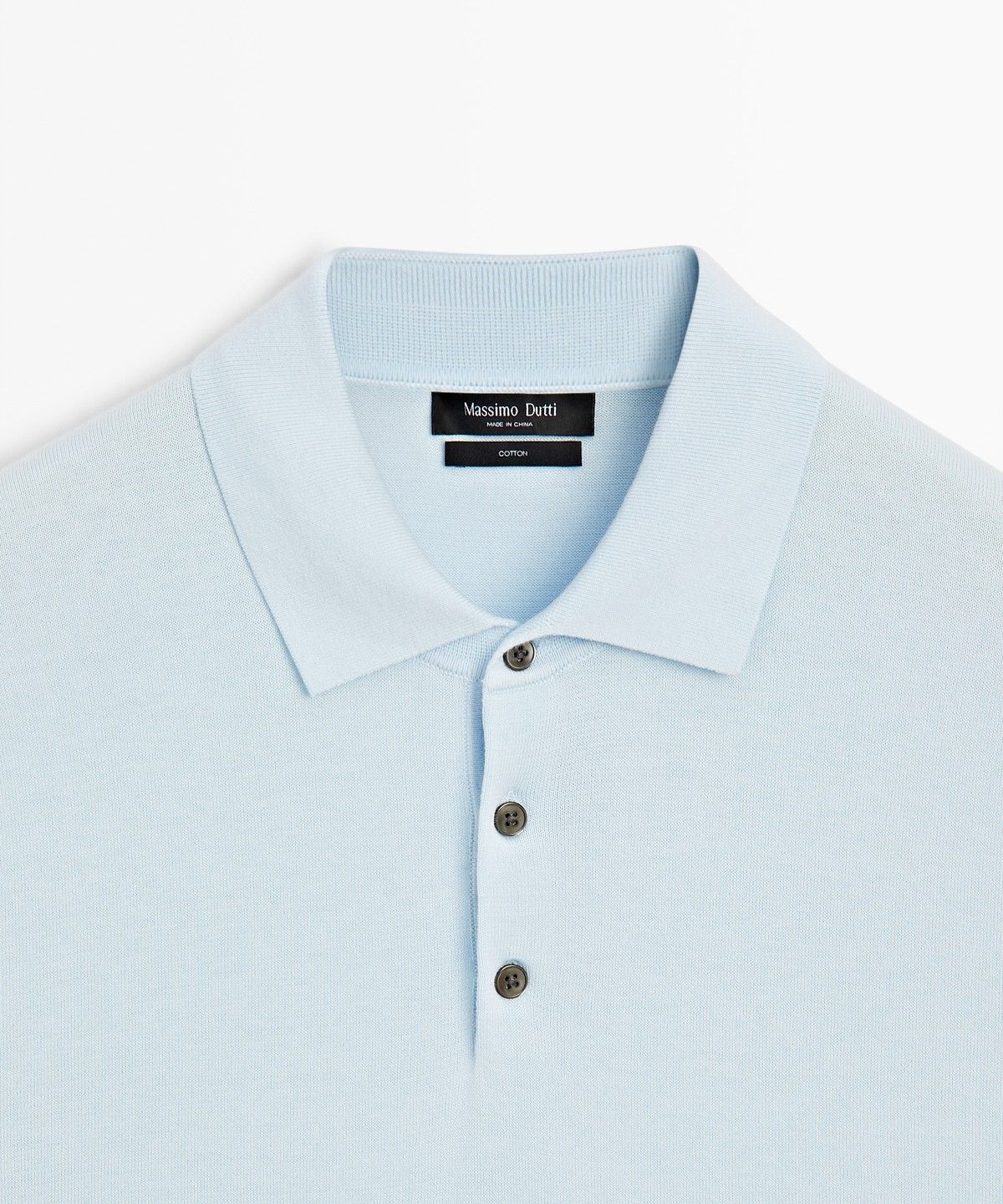 마시모두띠(MASSIMO DUTTI) 100% 코튼 니트 폴로셔츠