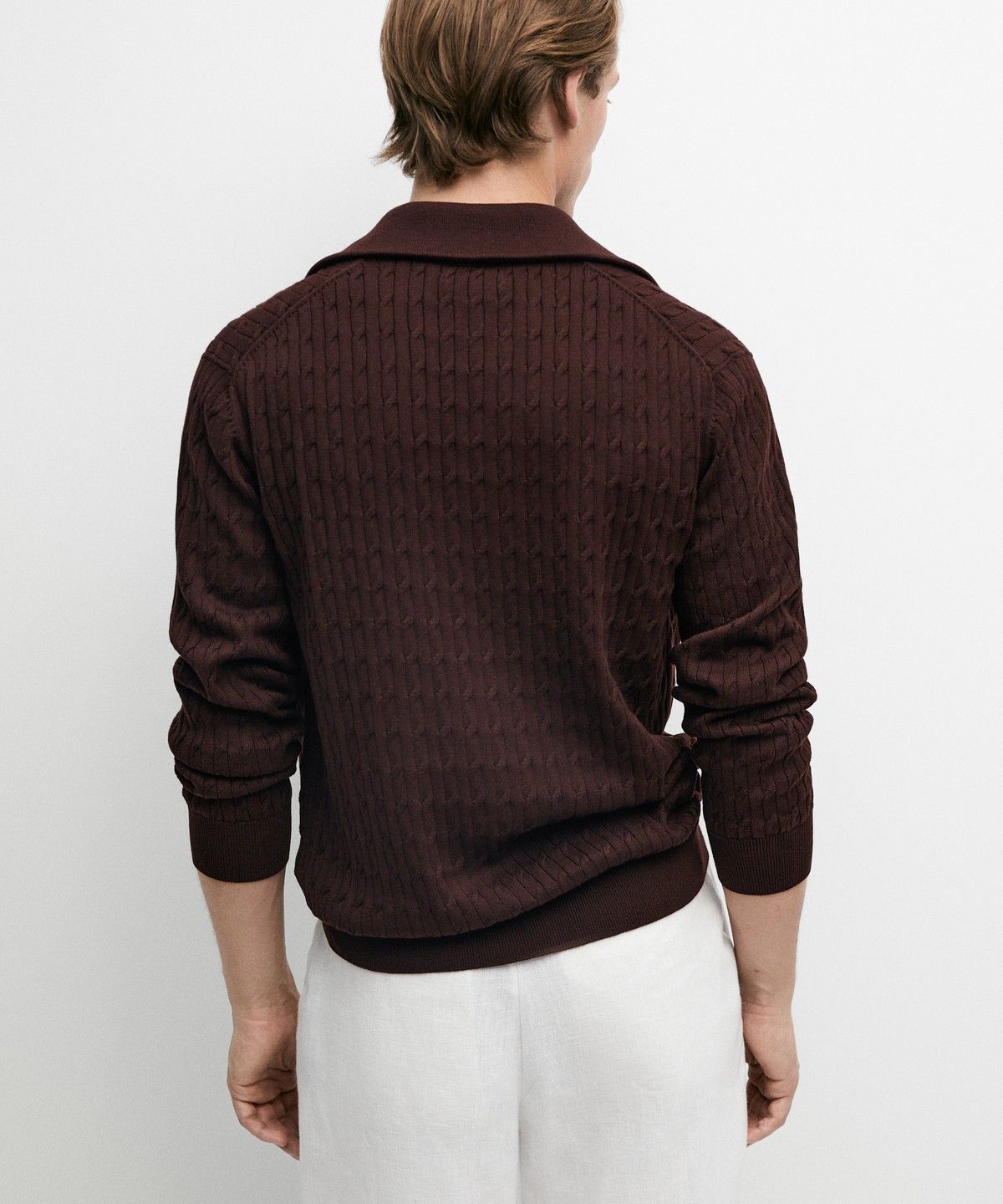 마시모두띠(MASSIMO DUTTI) 지퍼 디테일 터틀넥 니트 스웨터