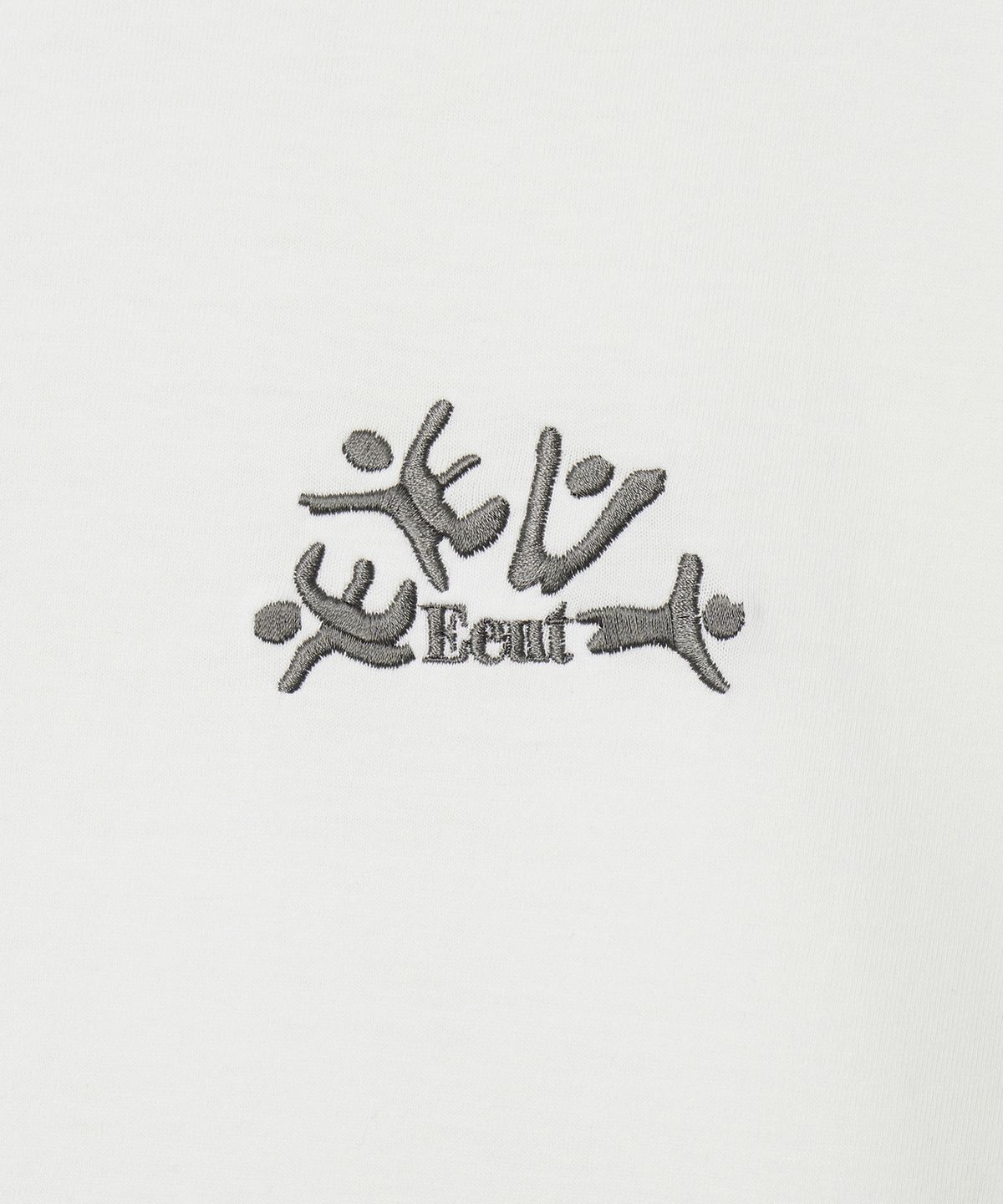 이우트(EEUT) EEUT HOORAY EMBROIDERED T-SHIRT  / WHITE