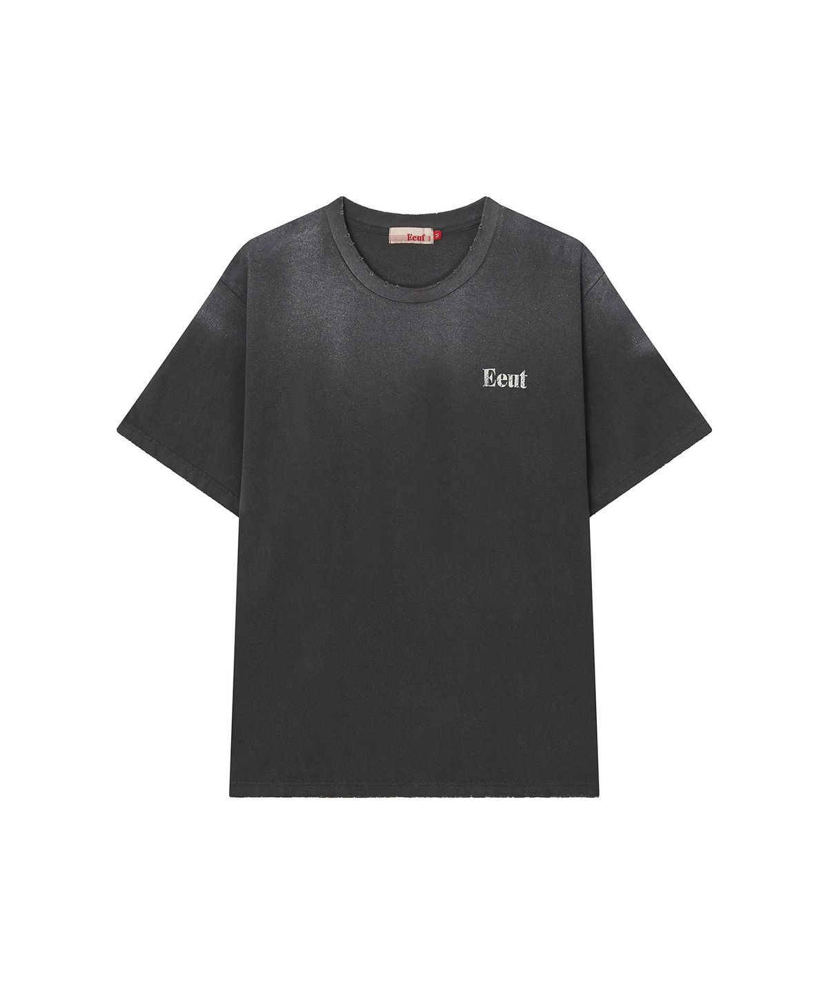 이우트(EEUT) SPRAYED AND DISTRESSED T-SHIRT / CHARCOAL