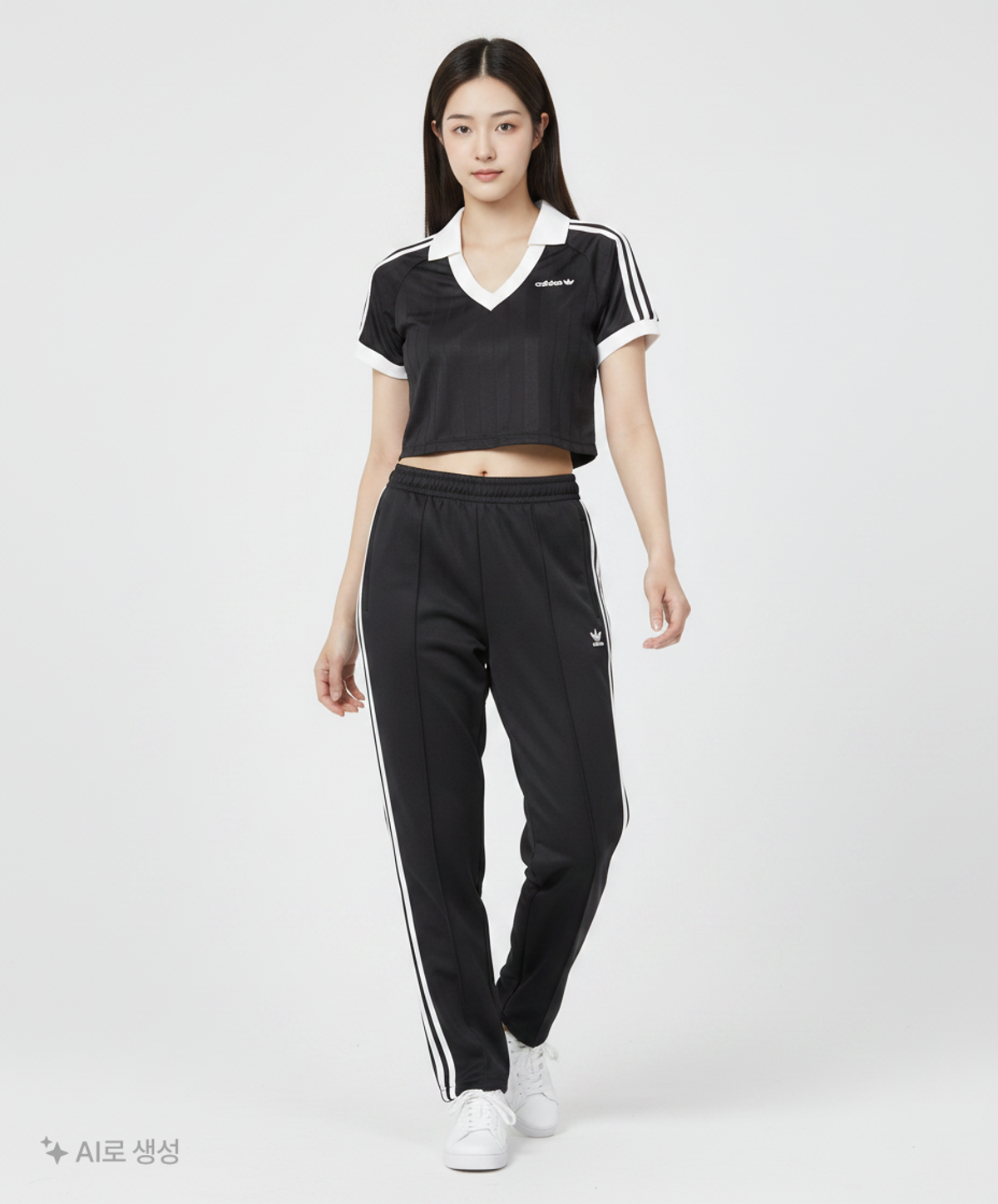 아디다스(ADIDAS) Soccer 크롭 탑 - 블랙 / IR9780 XS