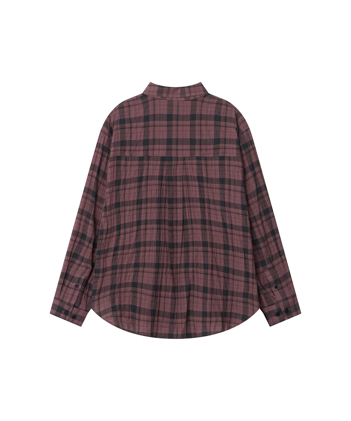 이우트(EEUT) EEUT DUSK CHECK SHIRT / DARK PINK