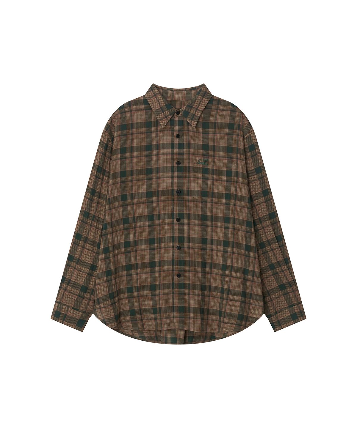 이우트(EEUT) EEUT DUSK CHECK SHIRT / DARK GREEN
