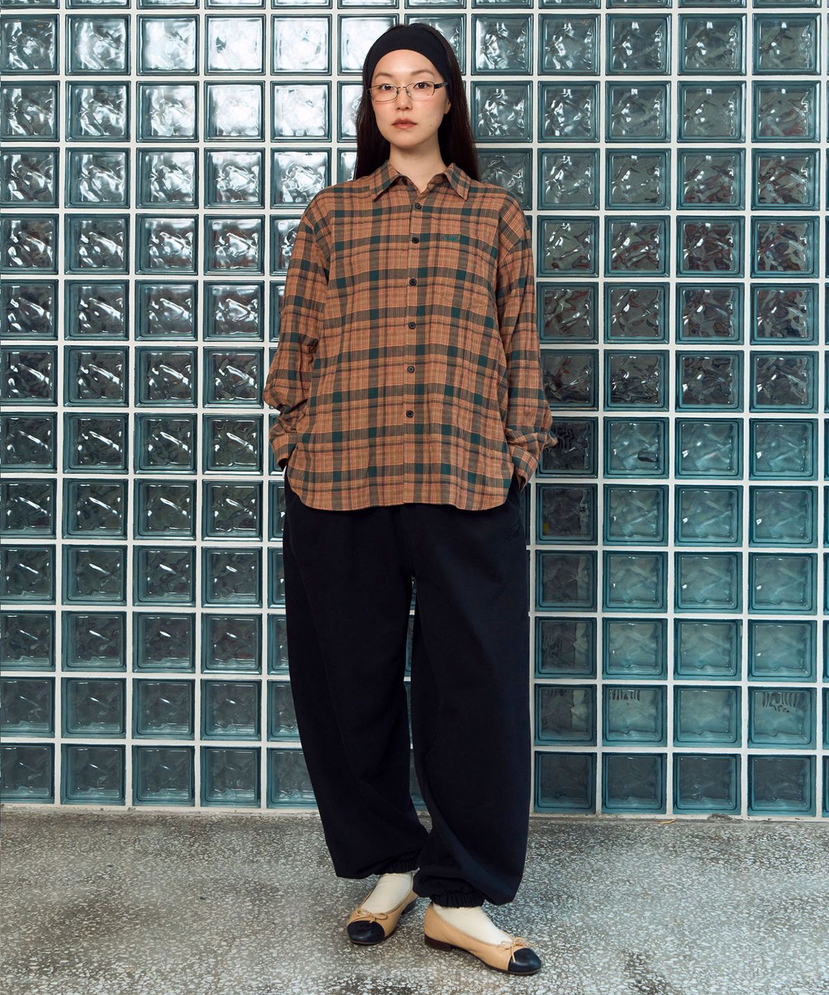 이우트(EEUT) EEUT DUSK CHECK SHIRT / DARK GREEN