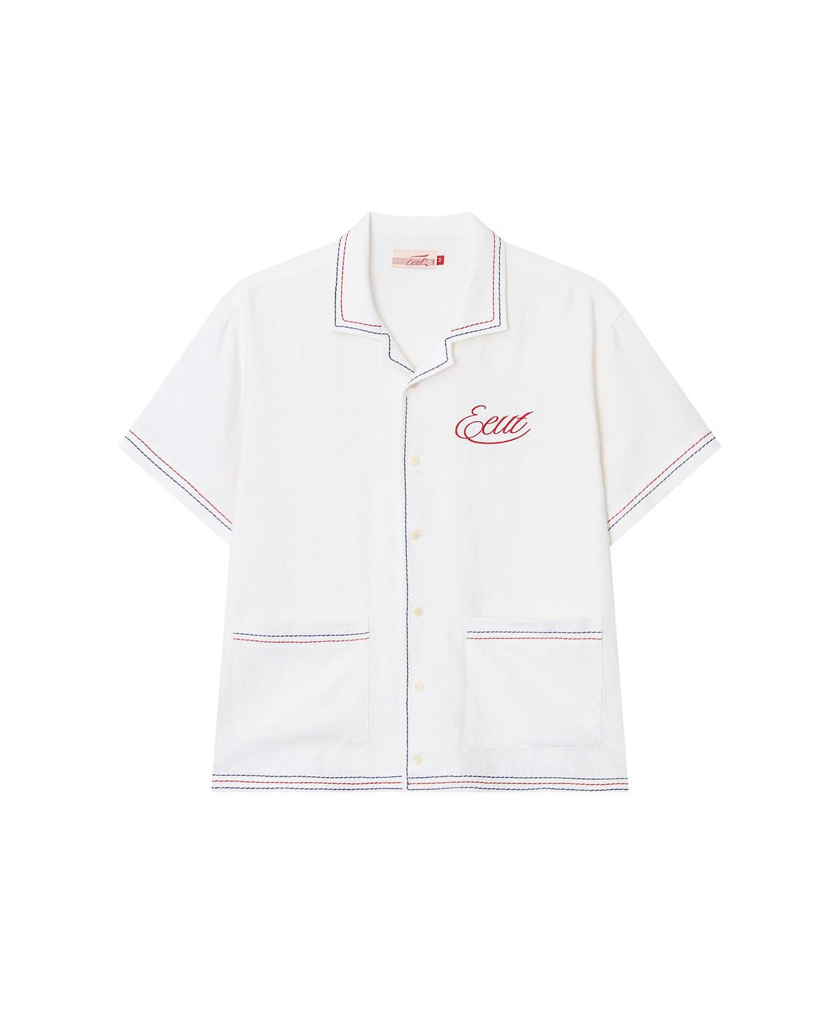 이우트(EEUT) STITCH LINEN CAMP SHIRT / WHITE