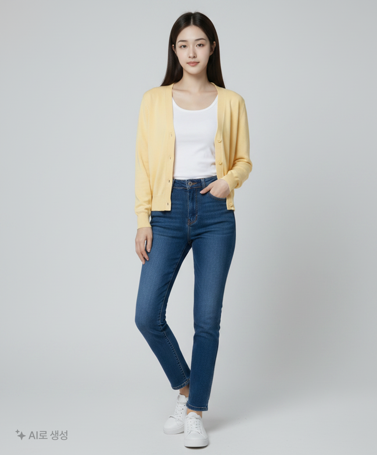 랩(LAP) 라운드넥 가디건 AP1KG181 FREE