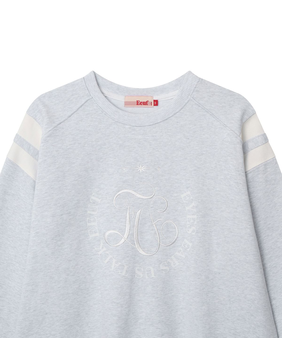 이우트(EEUT) CURLY EEUT SWEATSHIRT / MELANGE WHITE
