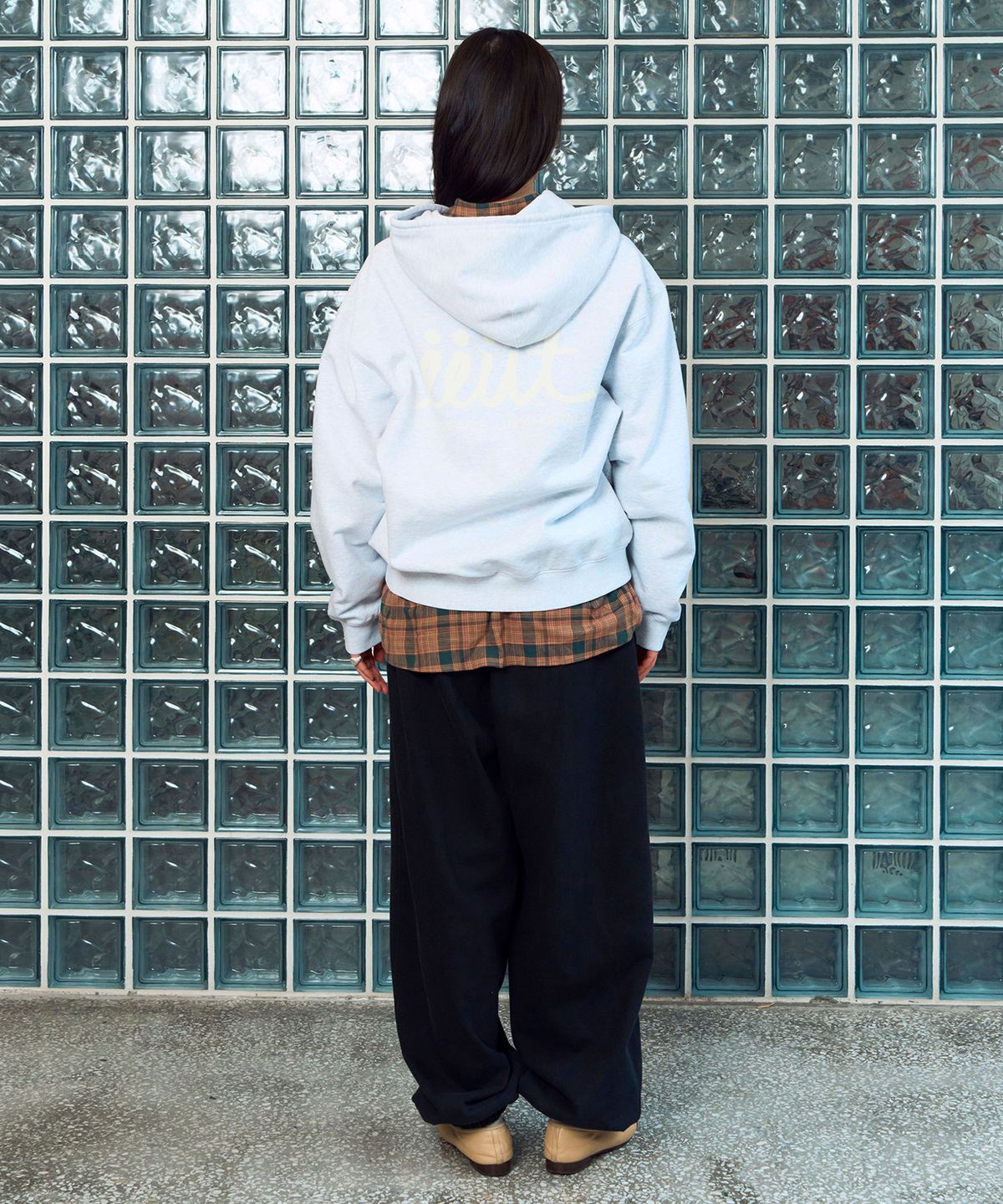 이우트(EEUT) EEUT BASIC WASHED SWEAT ZIP-UP / MELANGE WHITE